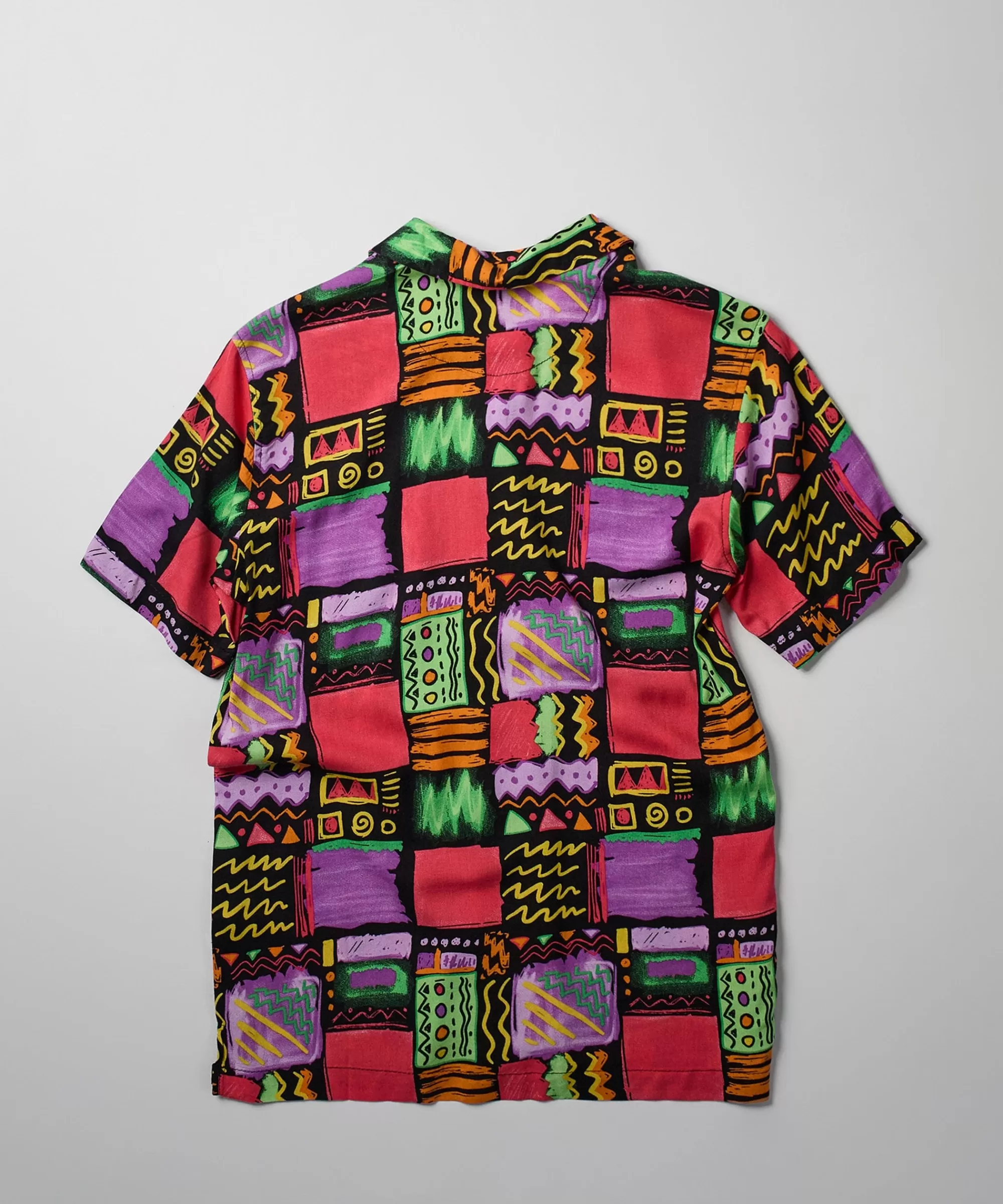 Flash Sale Adjust Allover Print Short Sleeve Shirt Button Downs