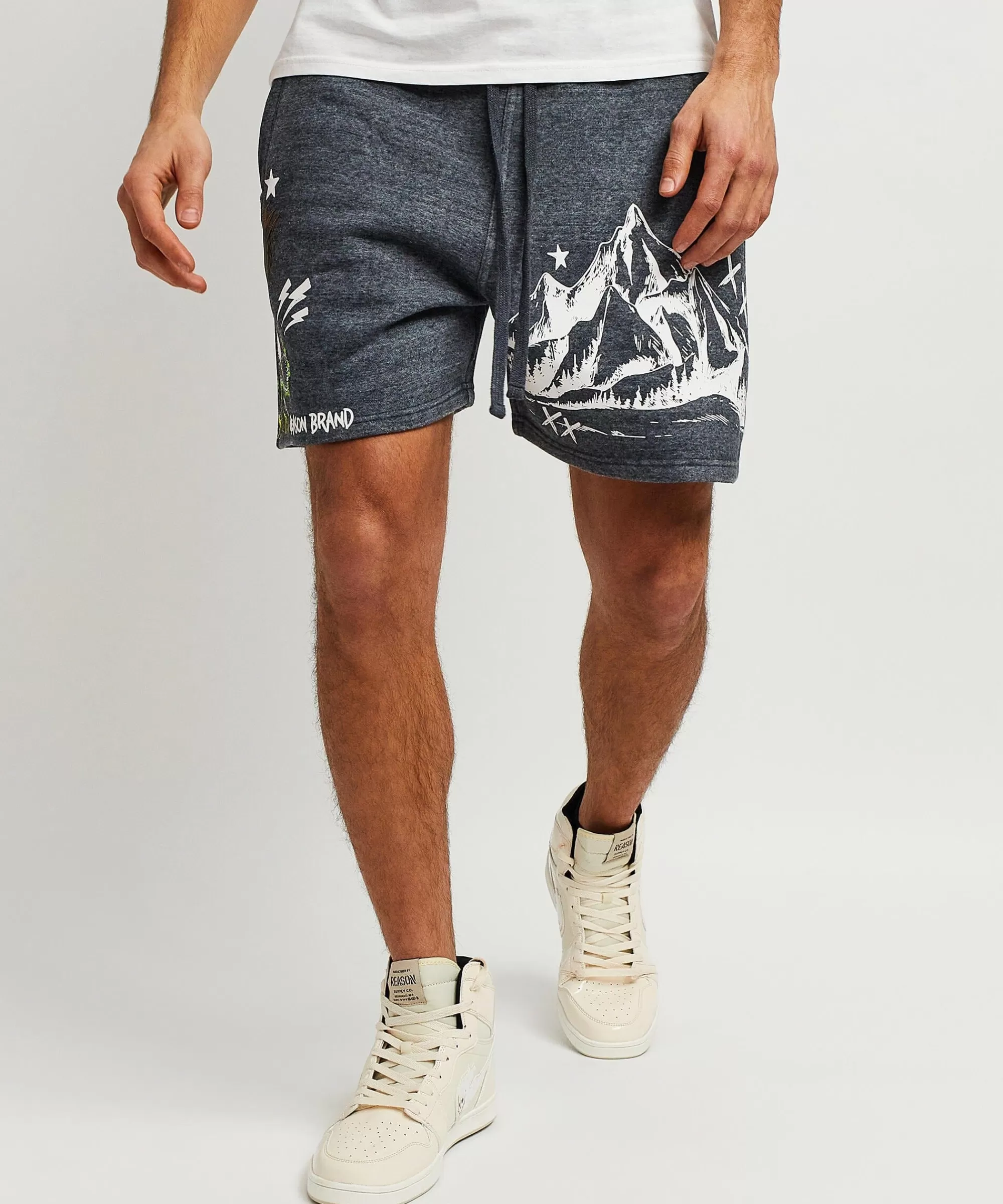 Cheap All We Trust Burnout Wash Shorts - Charcoal Shorts | Shop All Bottoms