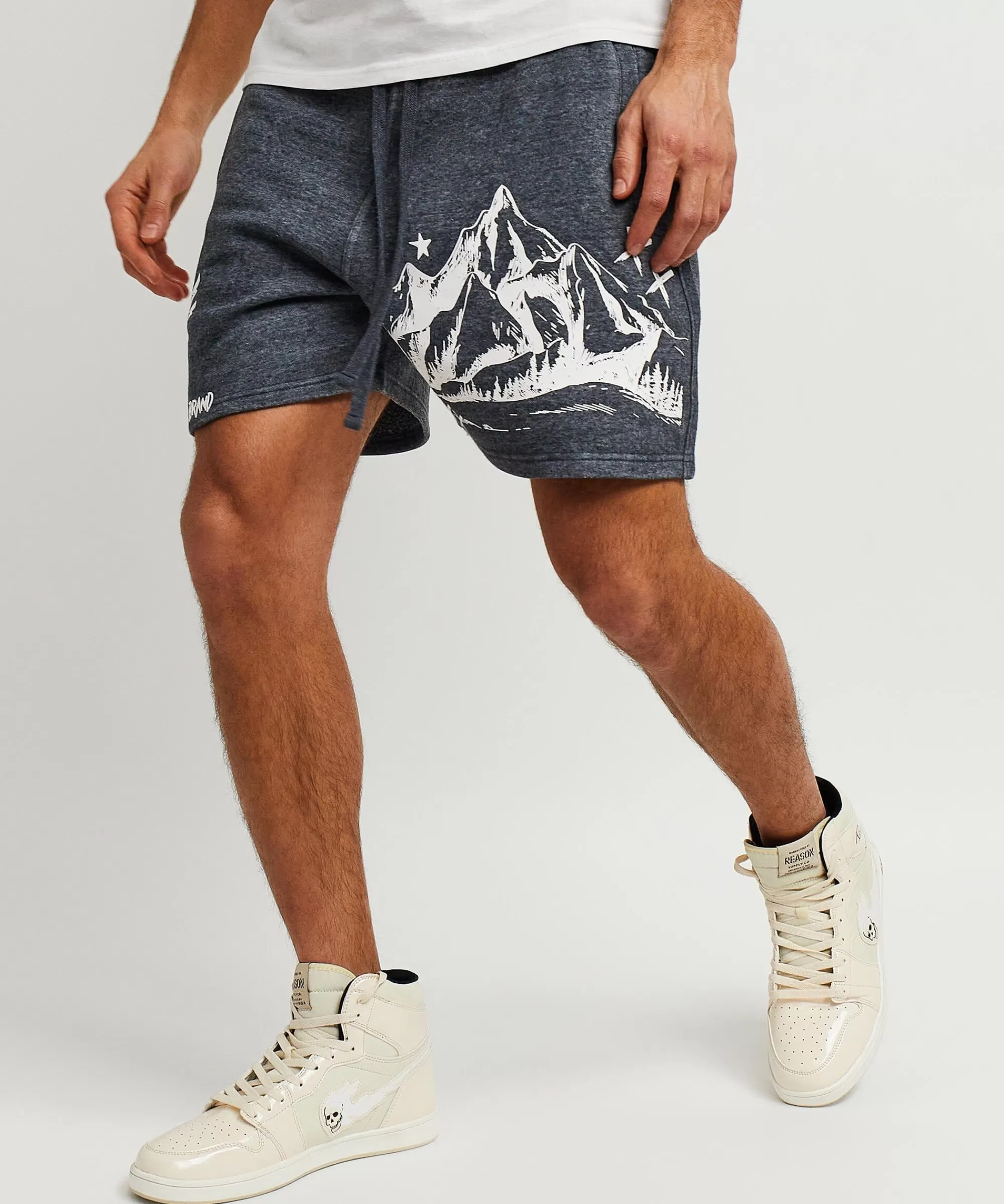 Cheap All We Trust Burnout Wash Shorts - Charcoal Shorts | Shop All Bottoms