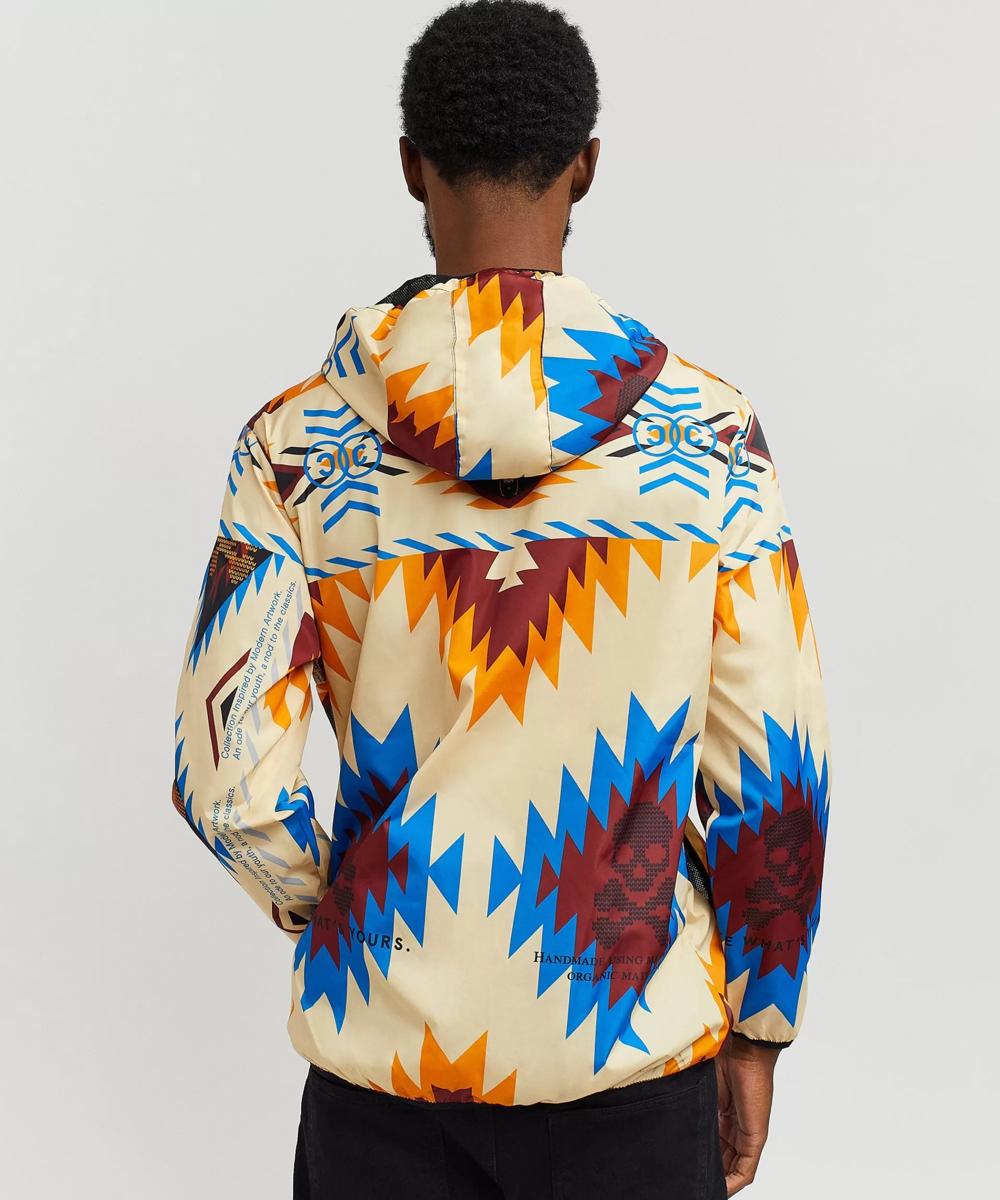 Store Aztec Skull Half-Zip Anorak Lightweight Jackets | Anoraks