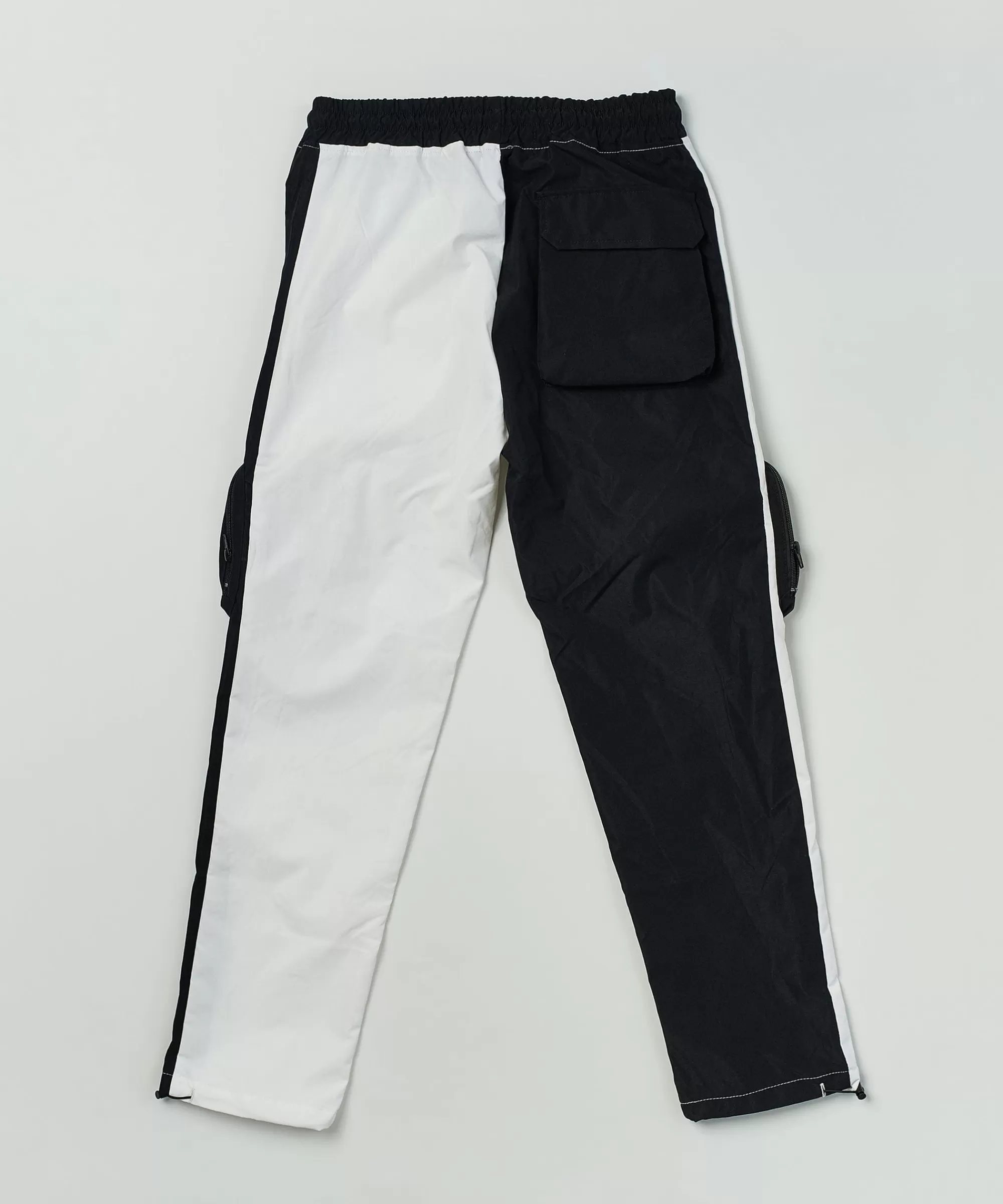Discount Bader Cotton Twill Color Block Utility Joggers - Black&White Shop All Bottoms | Cargo & Utility Pants