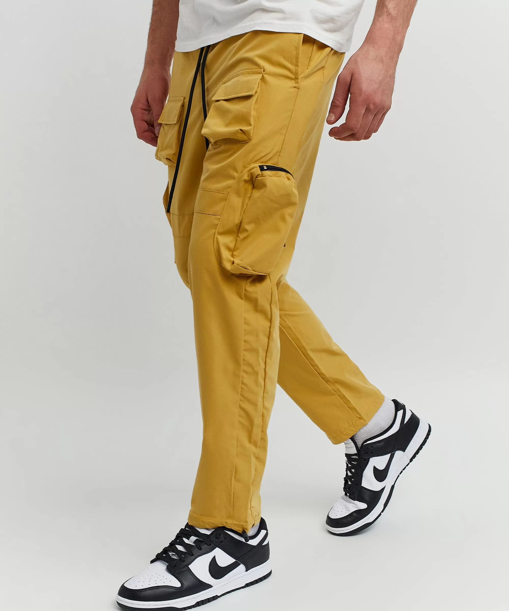 Discount Bader Cotton Twill Color Block Utility Joggers - Tan Shop All Bottoms | Cargo & Utility Pants