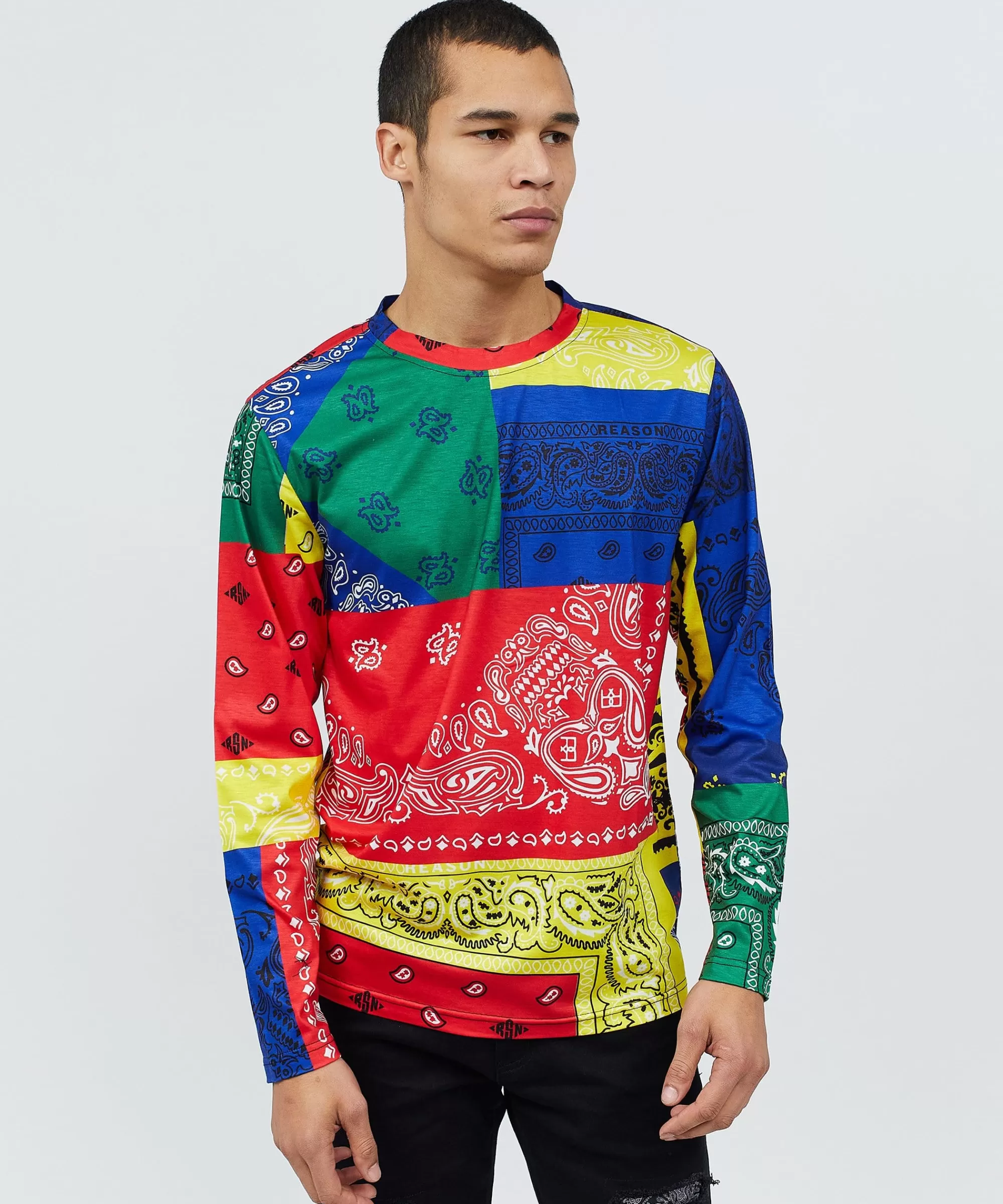Best Bandana Multi Color Long Sleeve Tee Long Sleeve Tees | Graphic Tees