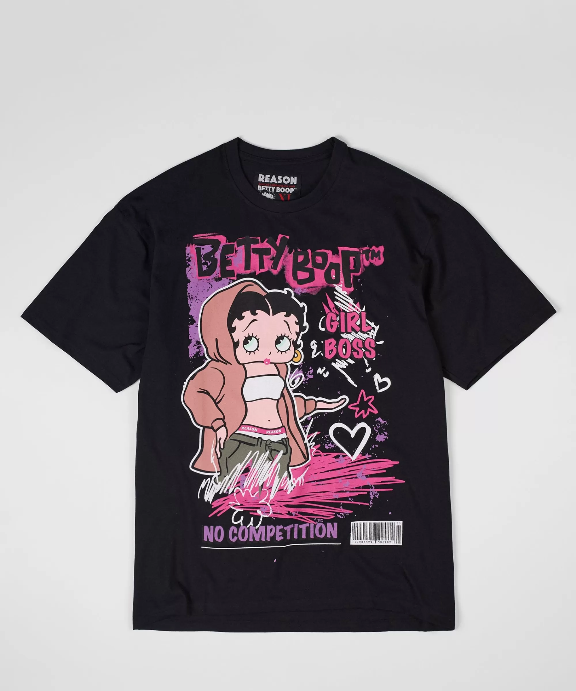 Discount Betty Boop Streets Short Sleeve Tee - Black Graphic Tees