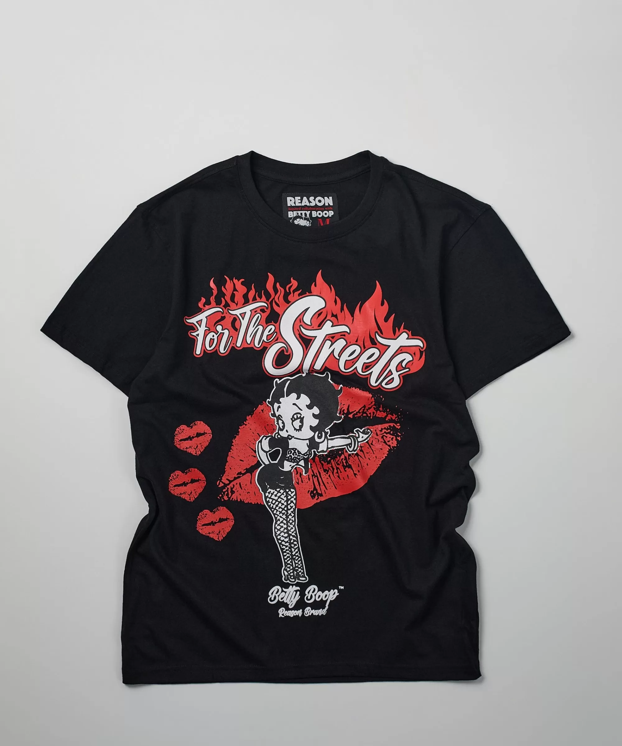 Online Betty Boop Wild Ones Print Short Sleeve Tee - Black Graphic Tees