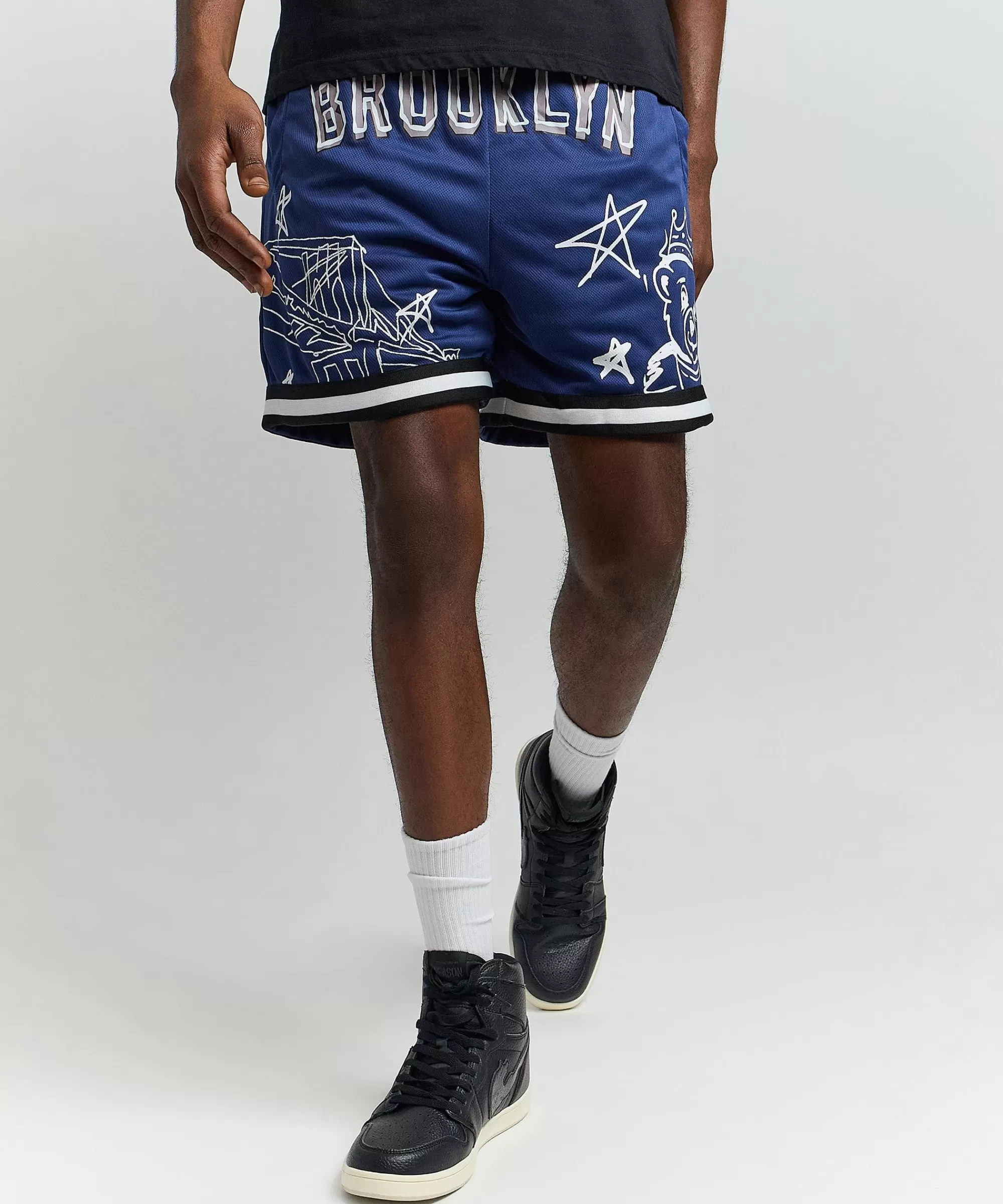 Fashion Brooklyn Mesh Shorts - Navy Shop All Bottoms | Shorts