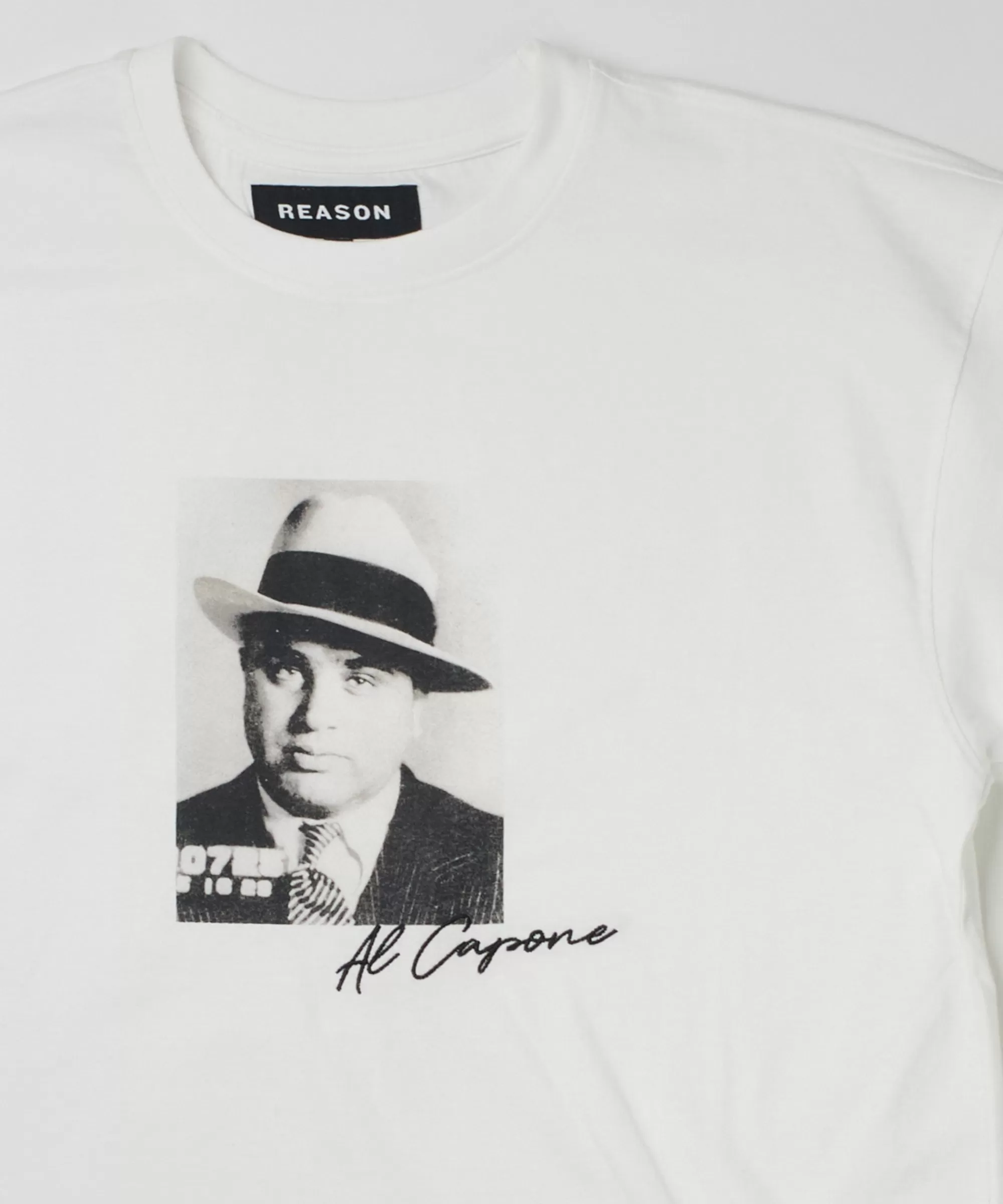 Flash Sale Capone Mugshot Short Sleeve Tee - White Graphic Tees