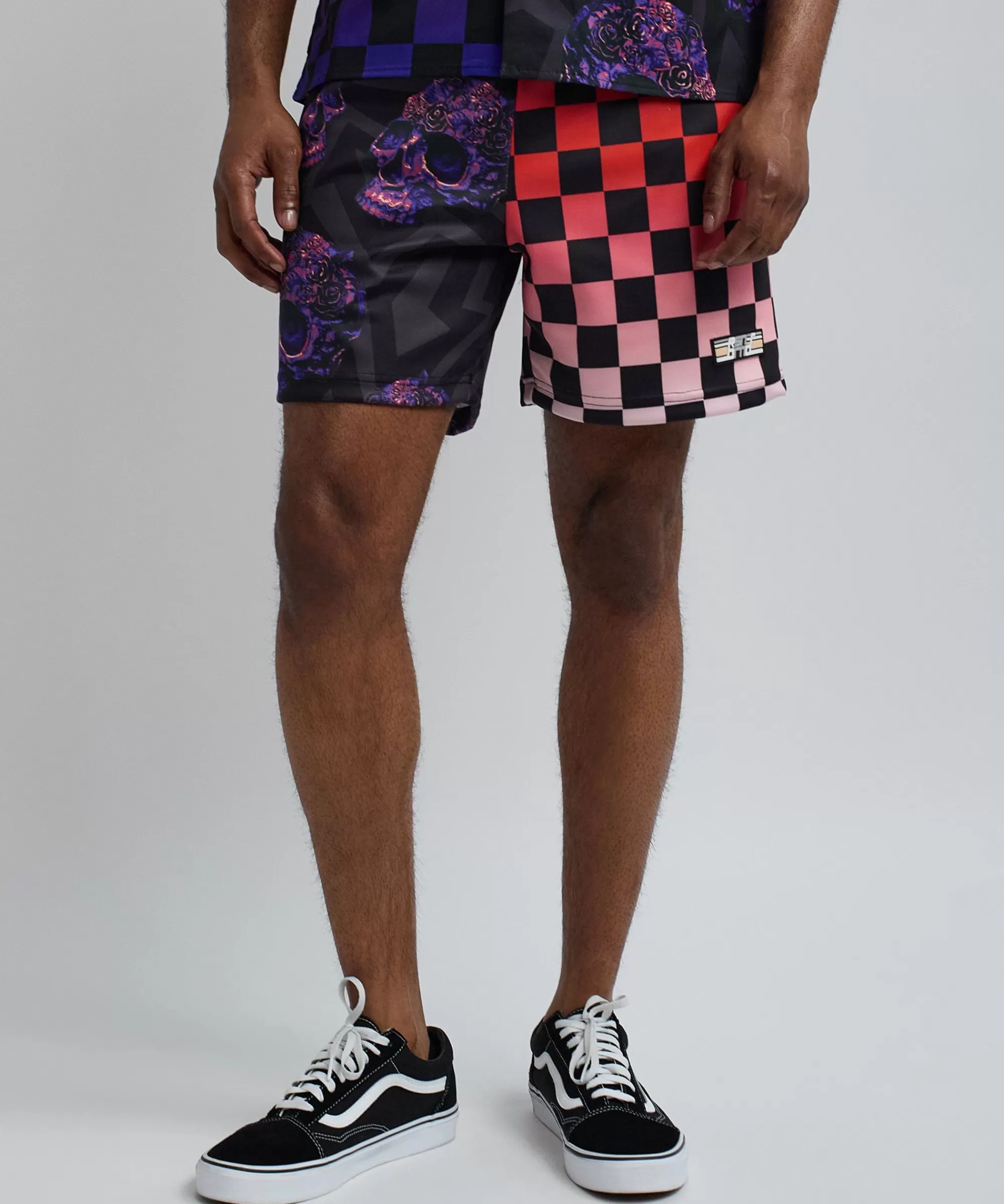 Store Checkers And Skulls Split Shorts Shop All Bottoms | Shorts