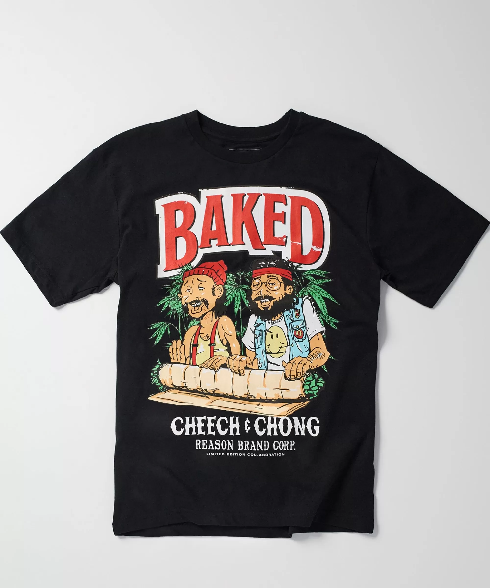 Online Cheech & Chong Baked Short Sleeve Tee - Black Graphic Tees