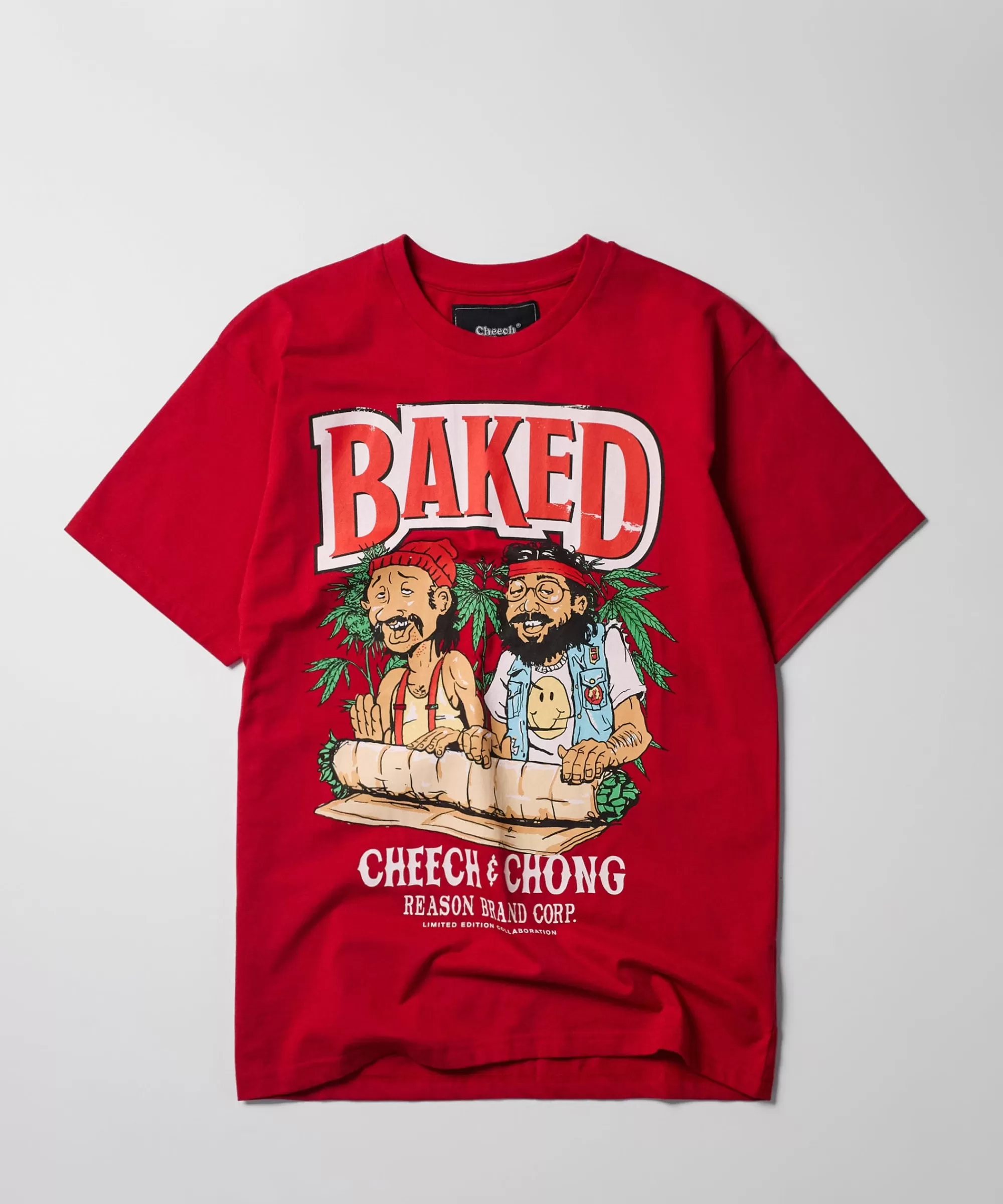 Hot Cheech & Chong Baked Short Sleeve Tee - Red Graphic Tees