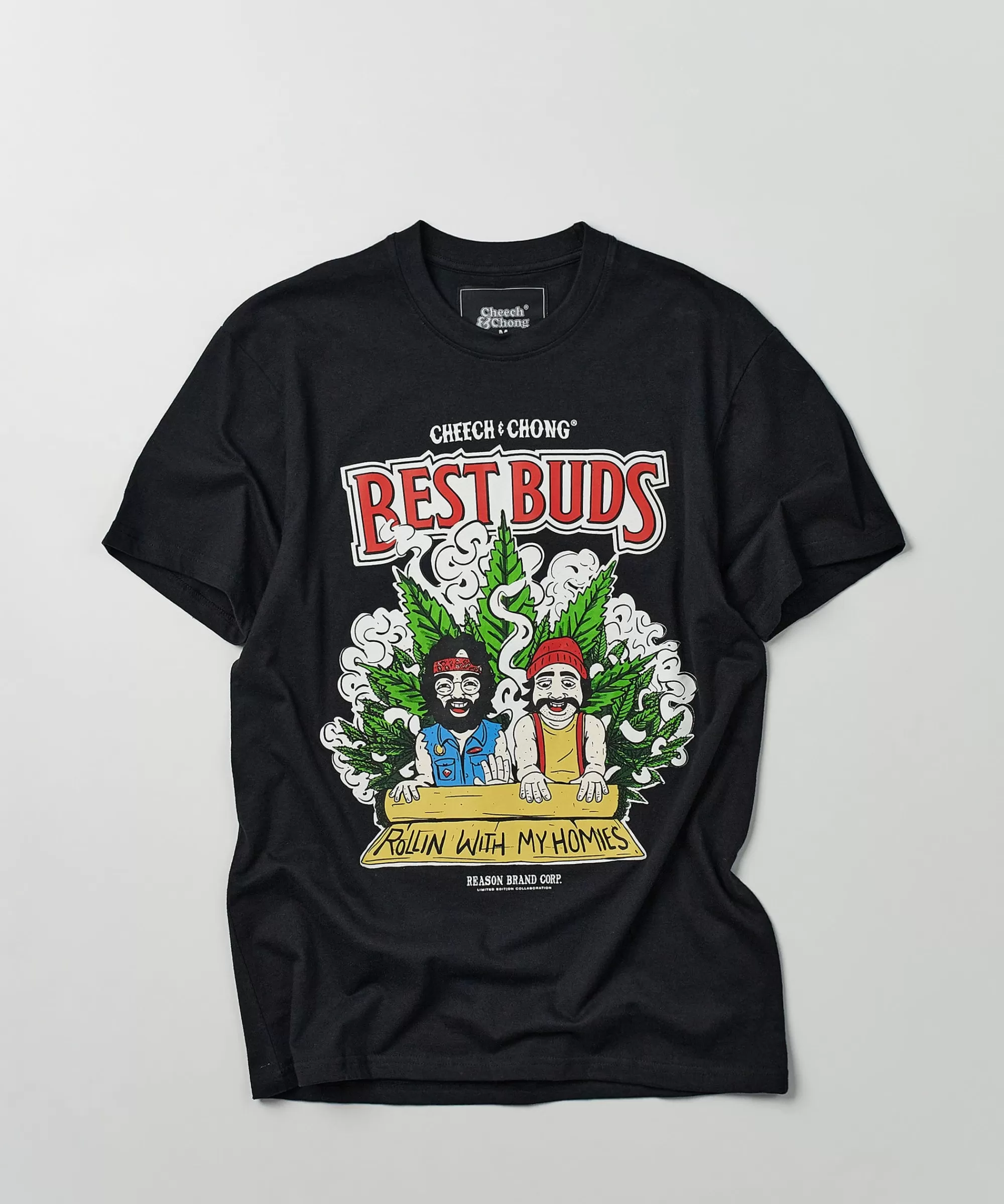 Discount Cheech & Chong Best Buds Short Sleeve Tee - Black Graphic Tees