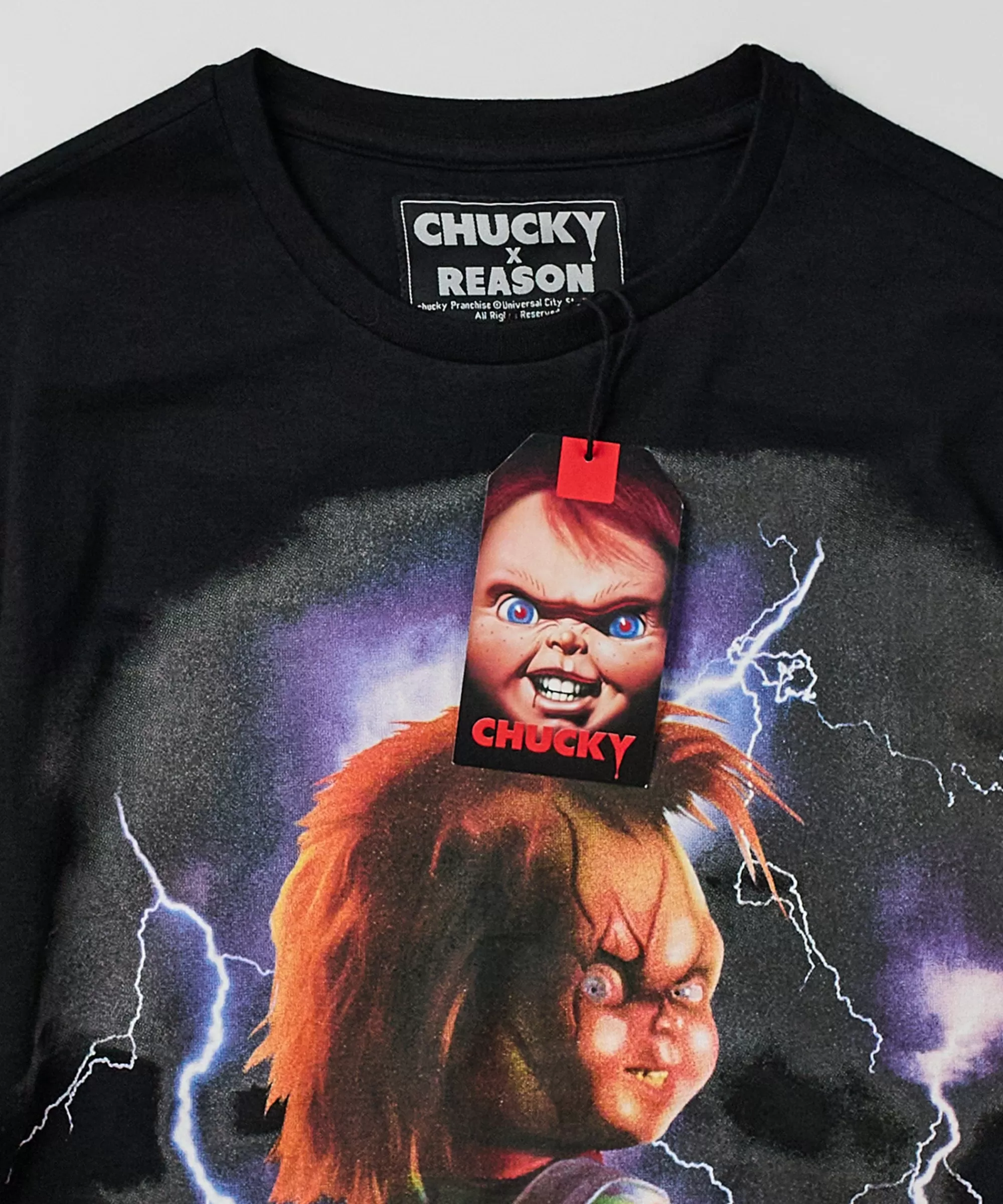 Cheap Chucky Bolts Short Sleeve Tee - Black Graphic Tees