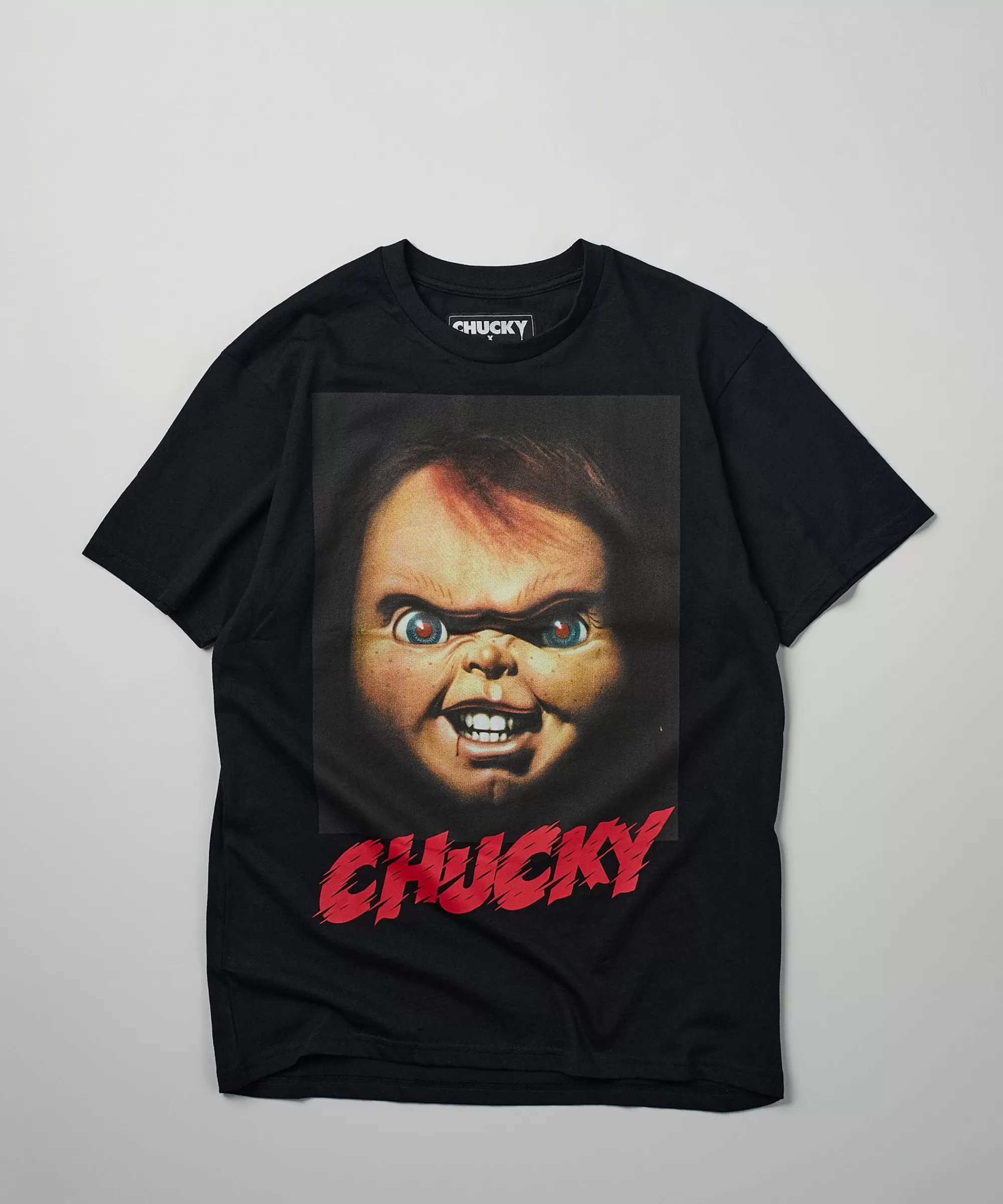 Shop Chucky Face Short Sleeve Tee - Black Graphic Tees