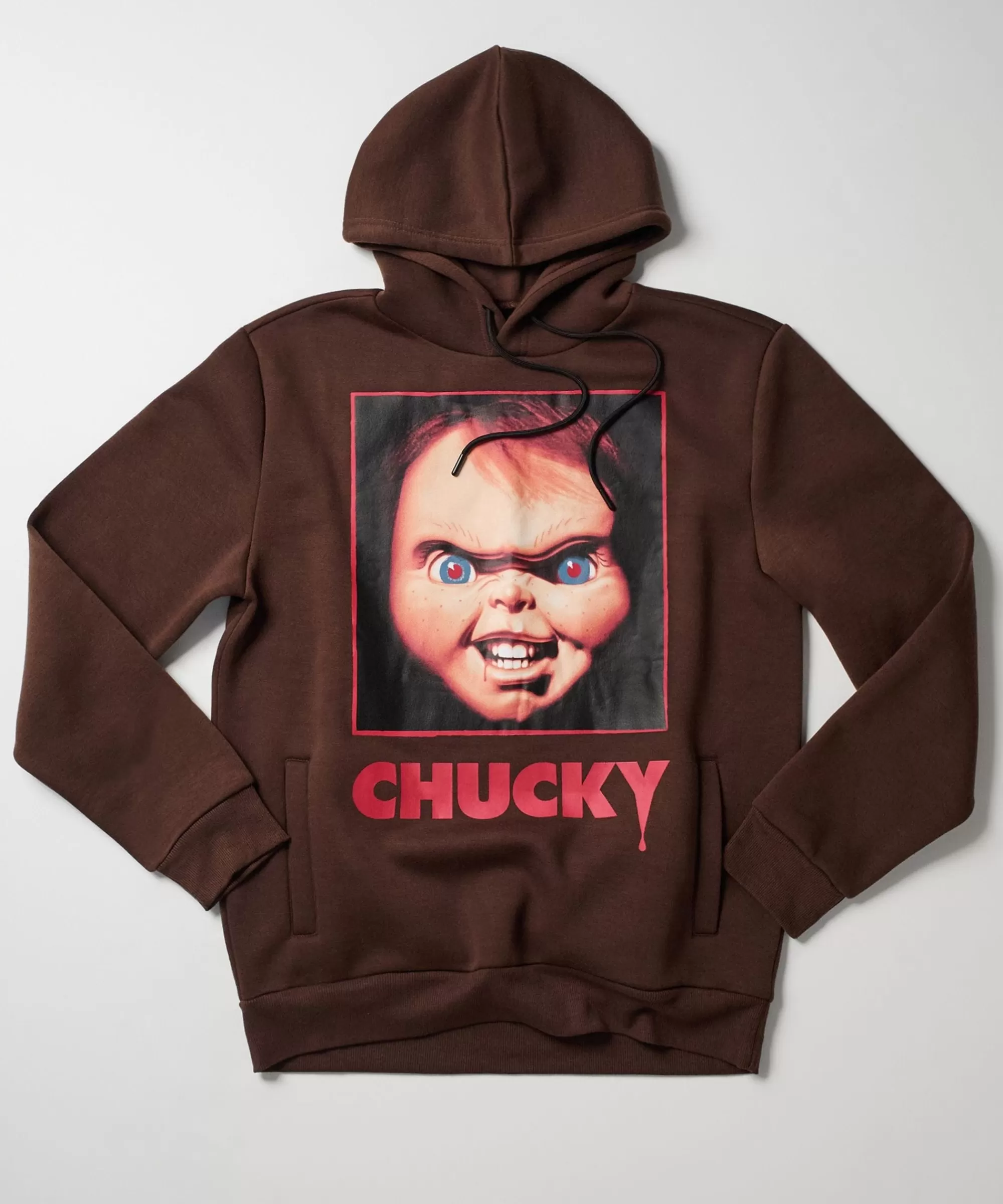 Clearance Chucky Graphic Print Hoodie - Brown Hoodies | Hoodies