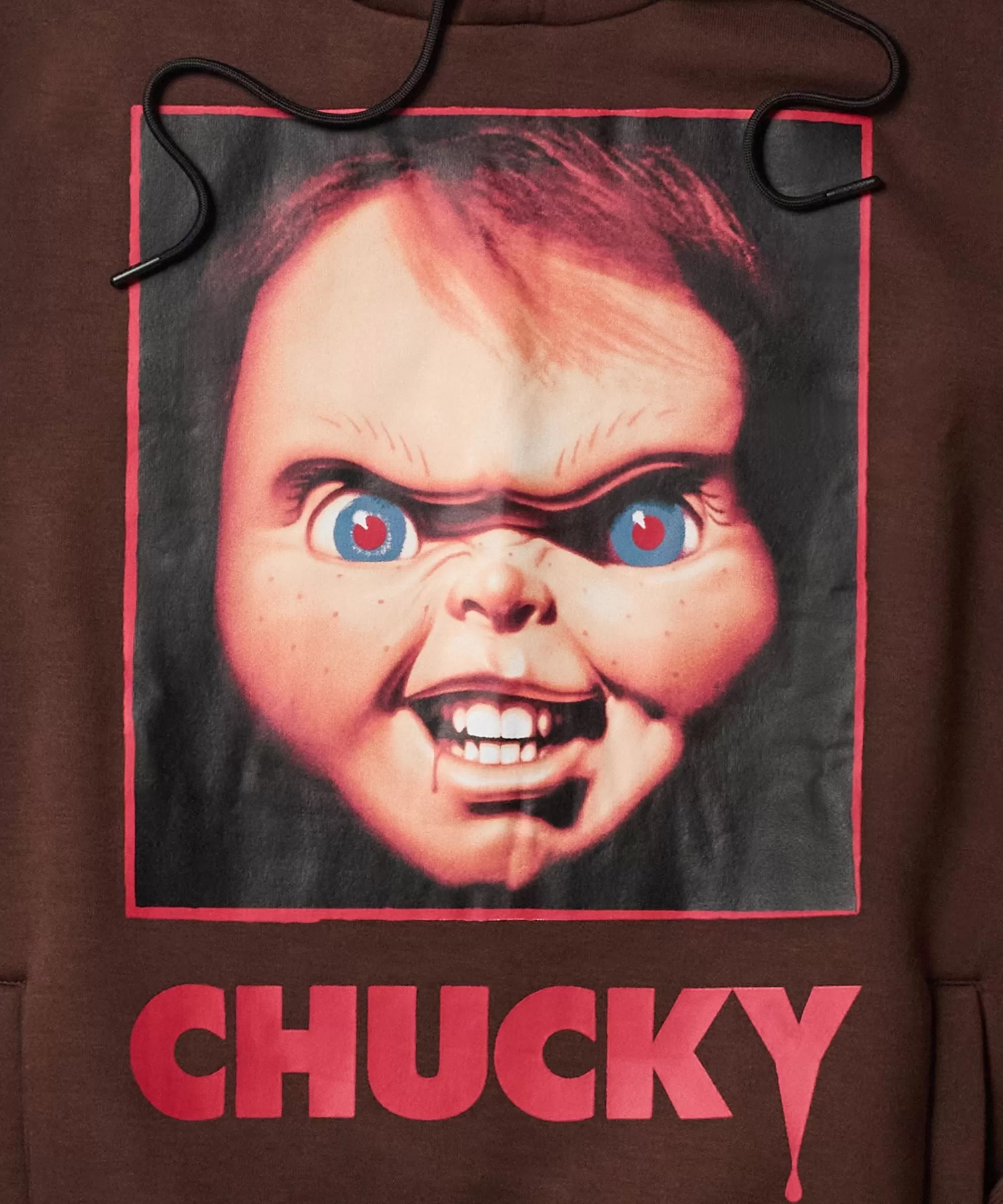 Clearance Chucky Graphic Print Hoodie - Brown Hoodies | Hoodies