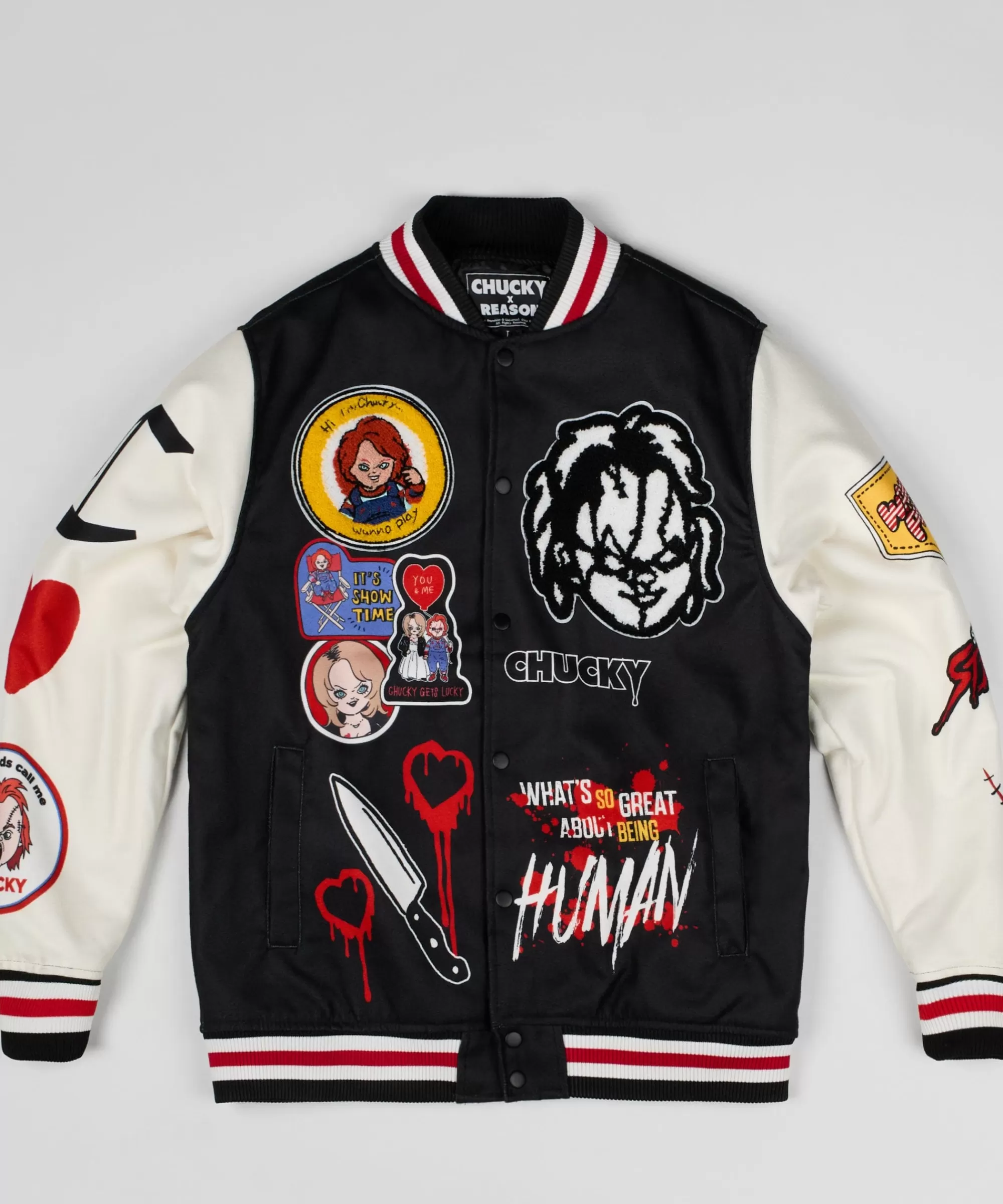 Fashion Chucky Wool Varsity Jacket - Black Varsity Jackets