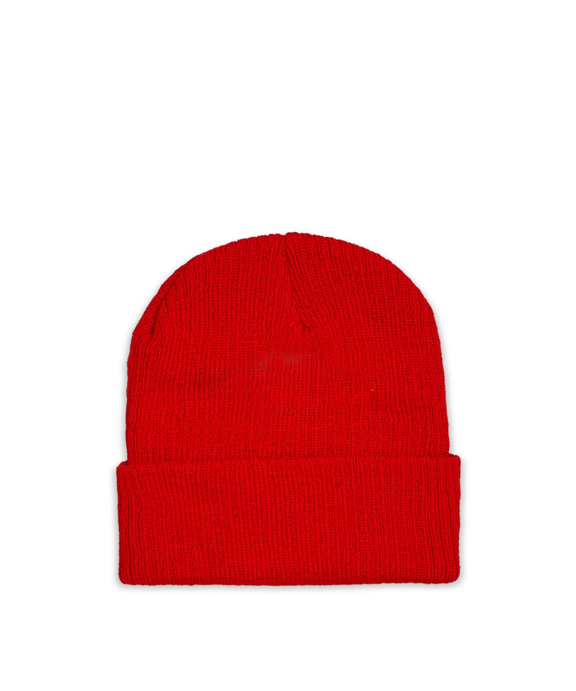 Store Cozy Henny Embroidered Patch Beanie - Red Hats | Beanies