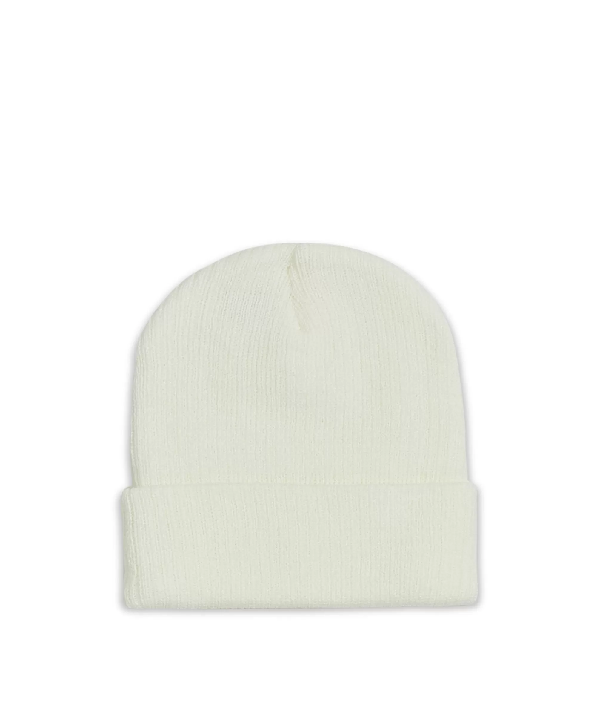 New Cozy Henny Embroidered Patch Beanie - White Beanies | Hats