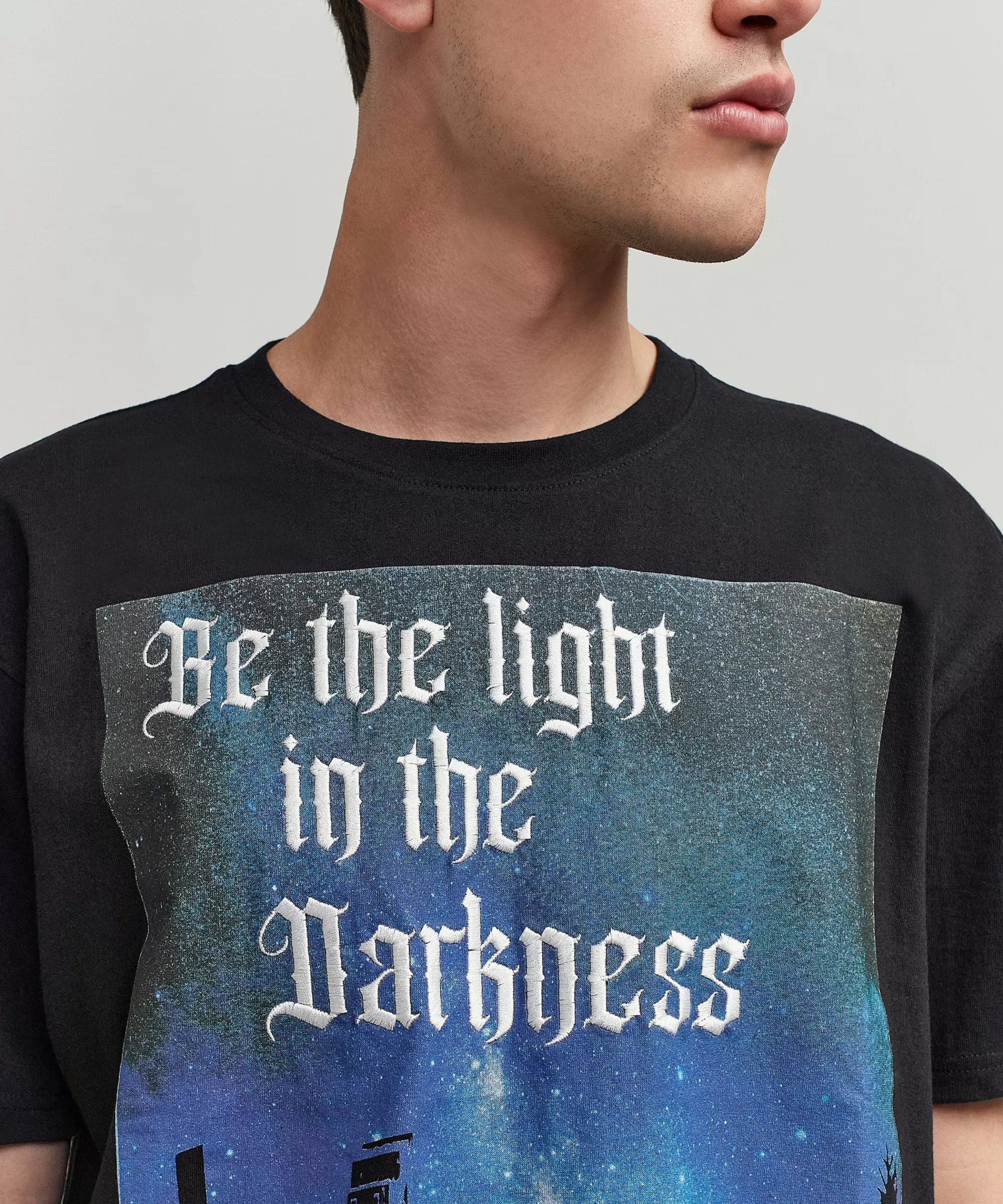 New Darkness Short Sleeve Graphic Print Tee - Black Graphic Tees