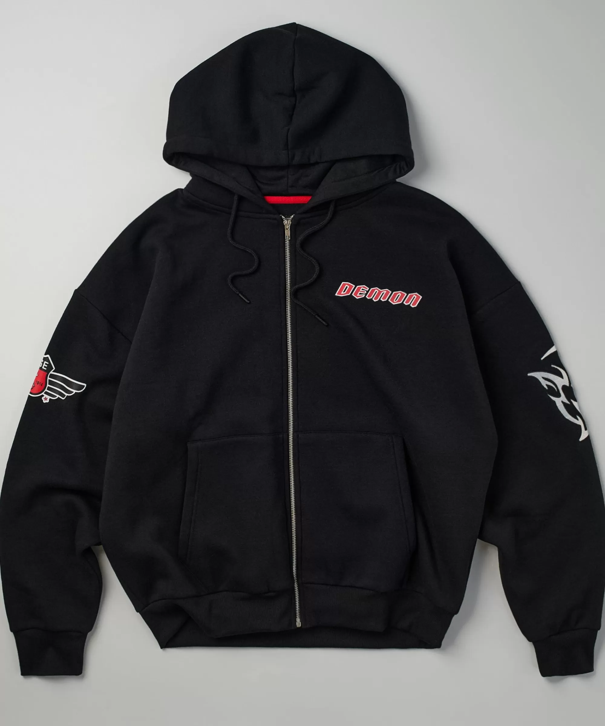 New Dodge Demon Full Zip Back Print Hoodie - Black Hoodies | Hoodies