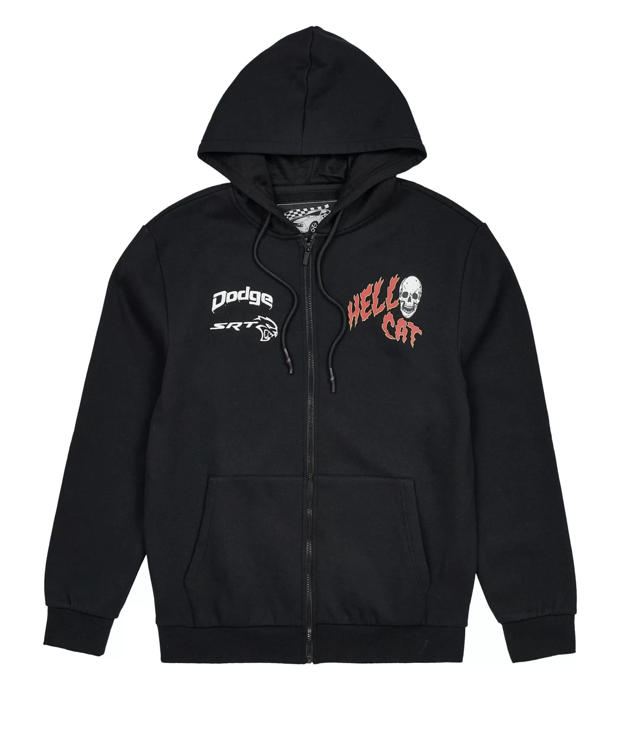 Flash Sale Dodge Hellcat Full Zip Back Print Hoodie - Black Hoodies | Hoodies