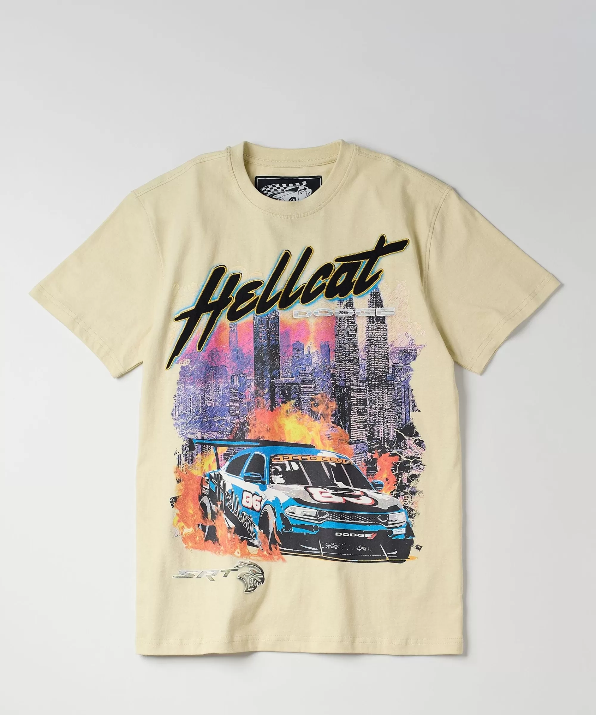 Discount Dodge Hellcat Short Sleeve Tee - Khaki Graphic Tees