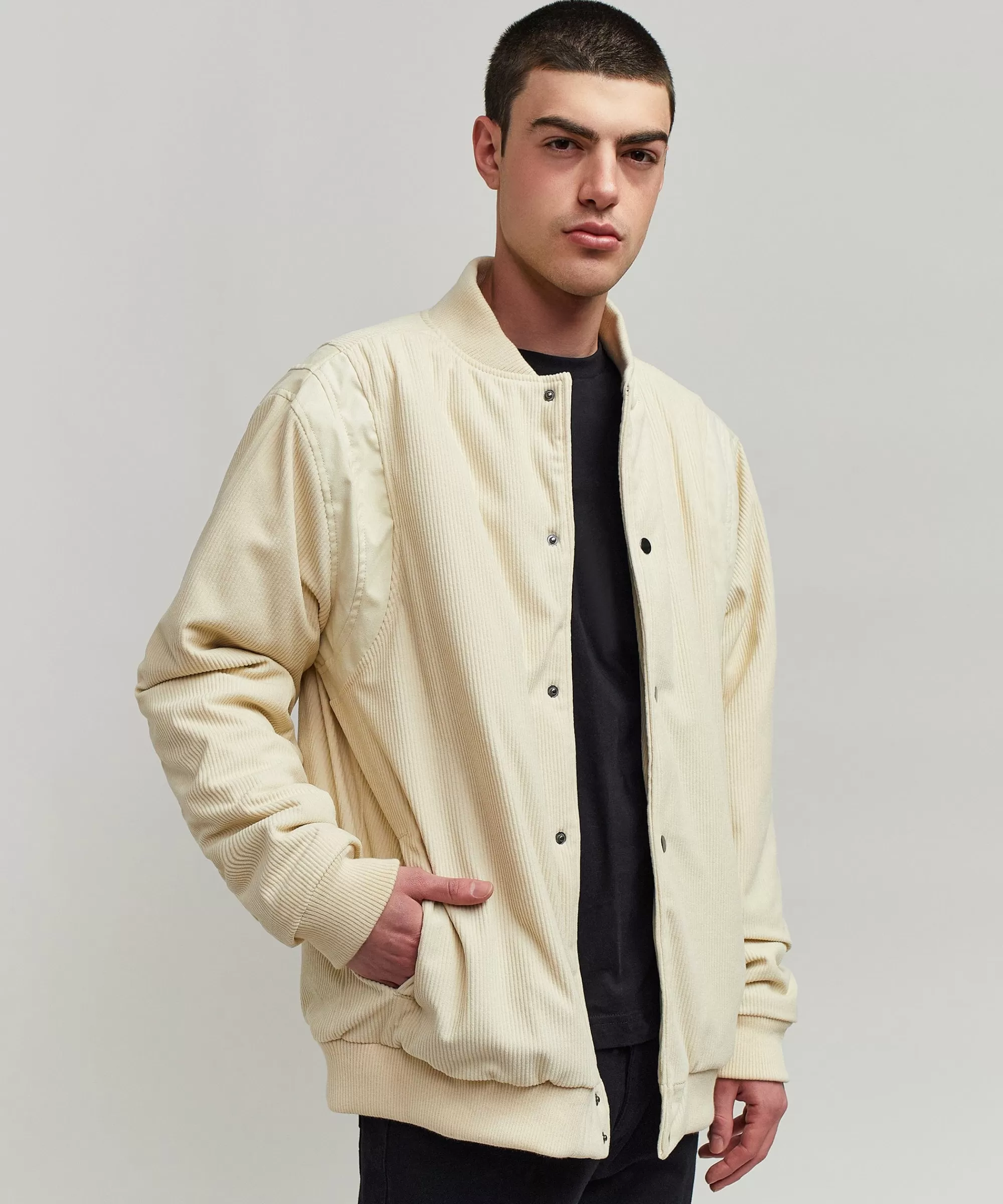 Cheap Elevate Corduroy Jacket - Tan Bomber Jackets