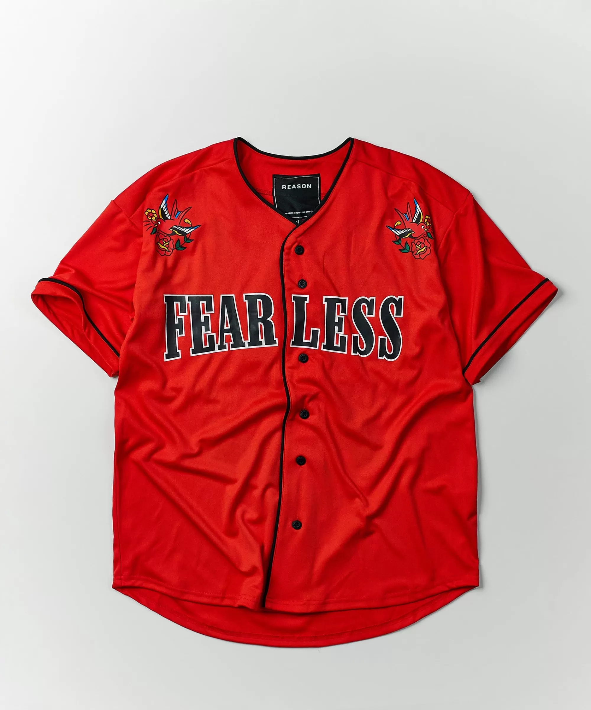 Sale Fearless Baseball Jersey - Red Jerseys | Graphic Tees