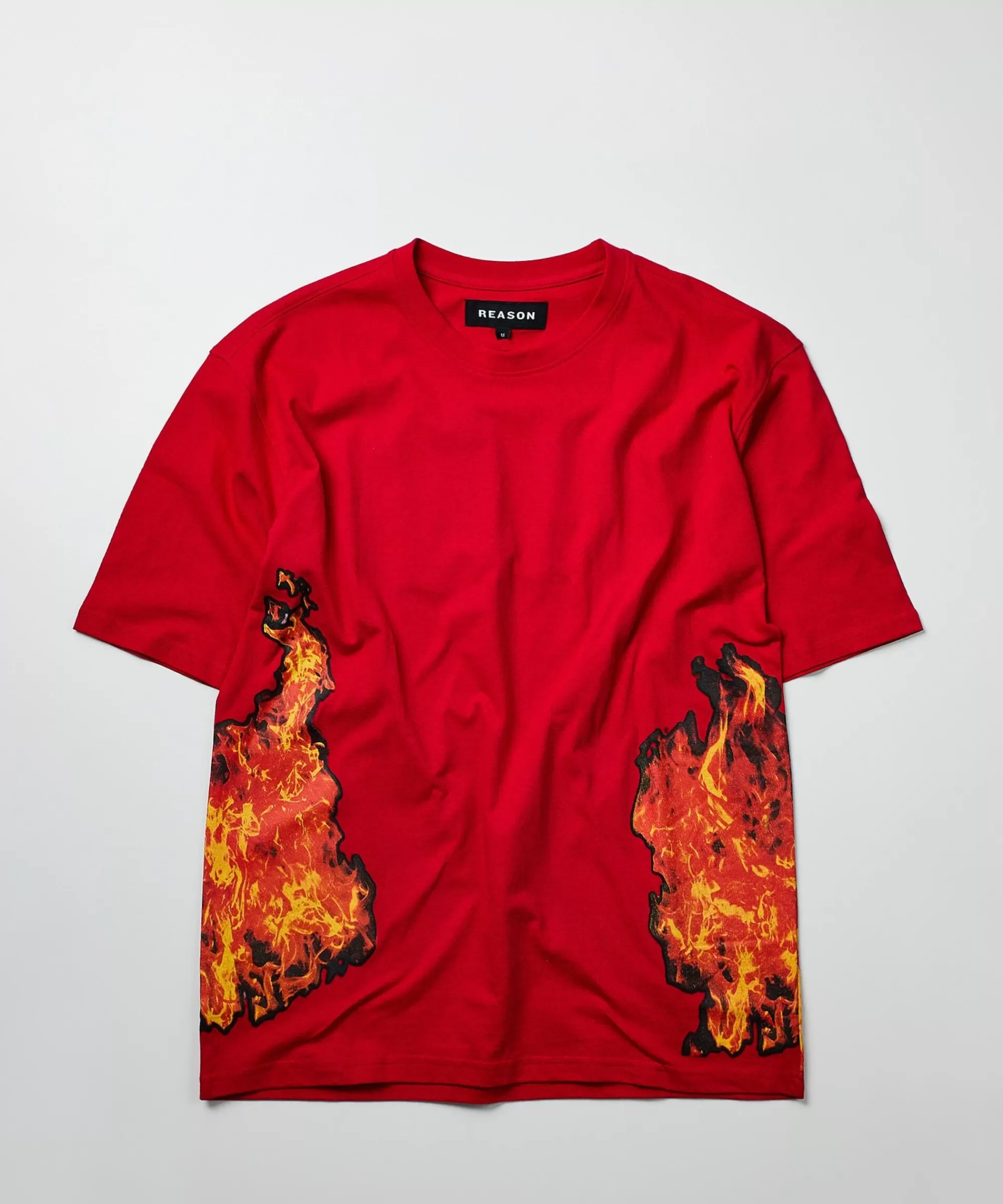 Cheap Fearless Oversized Short Sleeve Graphic Tee - Red Oversized Tees | Graphic Tees