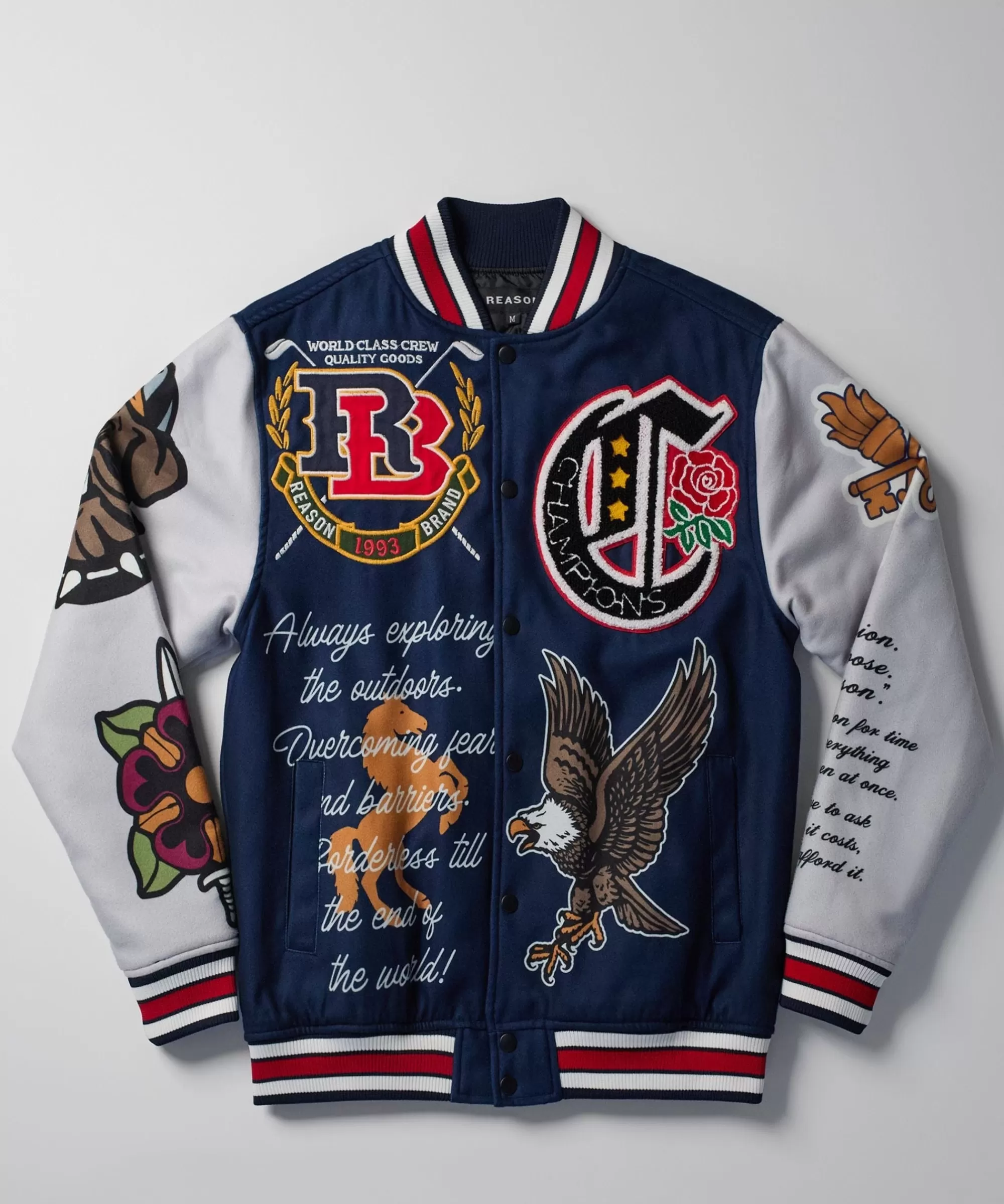 Shop Fearless Varsity Jacket - Blue Varsity Jackets