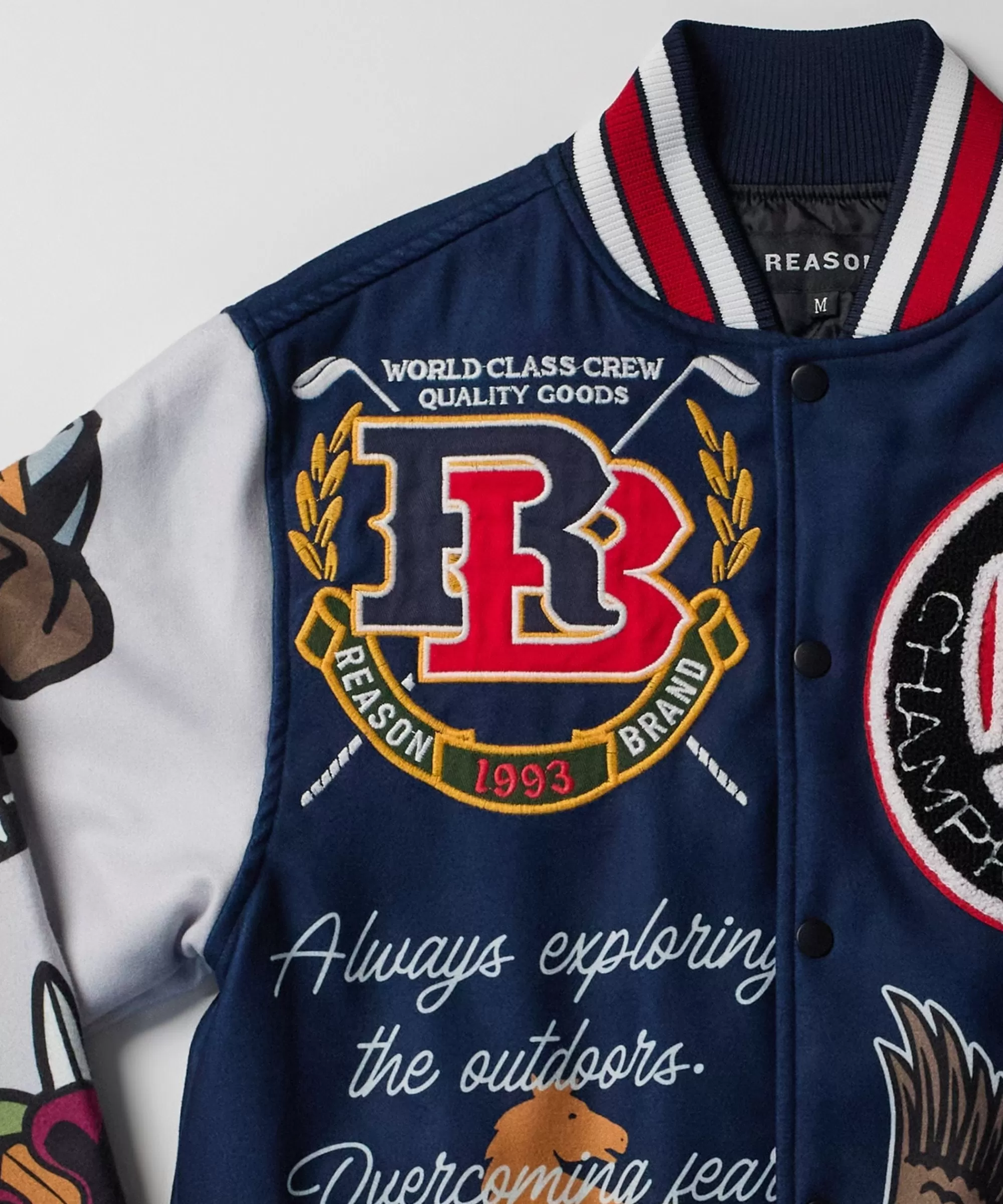 Shop Fearless Varsity Jacket - Blue Varsity Jackets