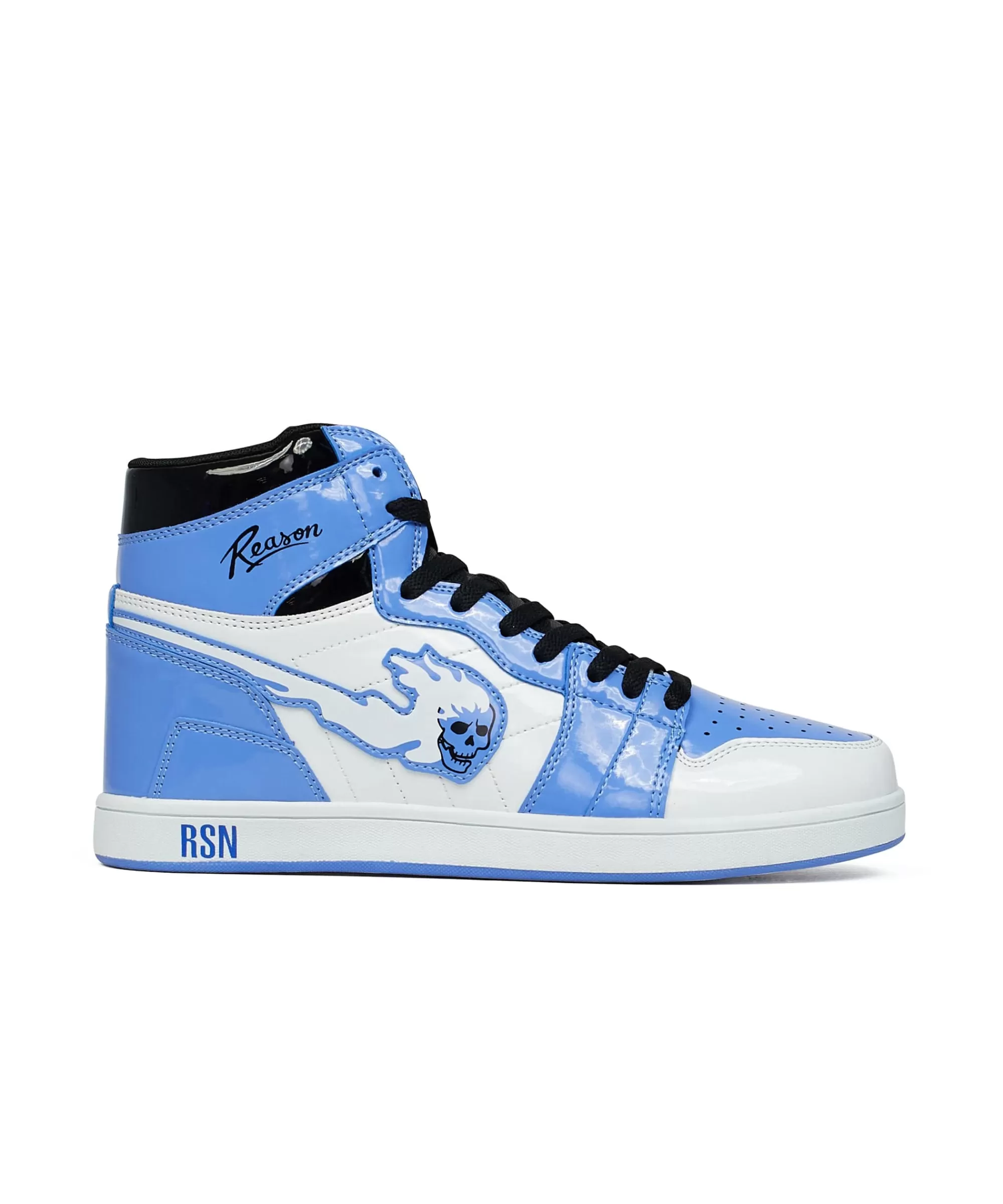 Discount Flaming Skull Sneakers - Light Blue Sneakers