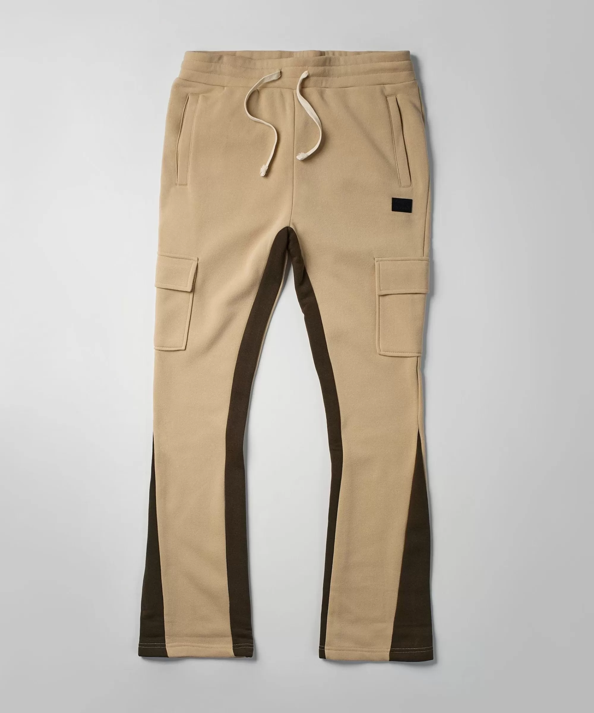 Fashion Flare Fleece Sweatpants - Beige Sweatpants