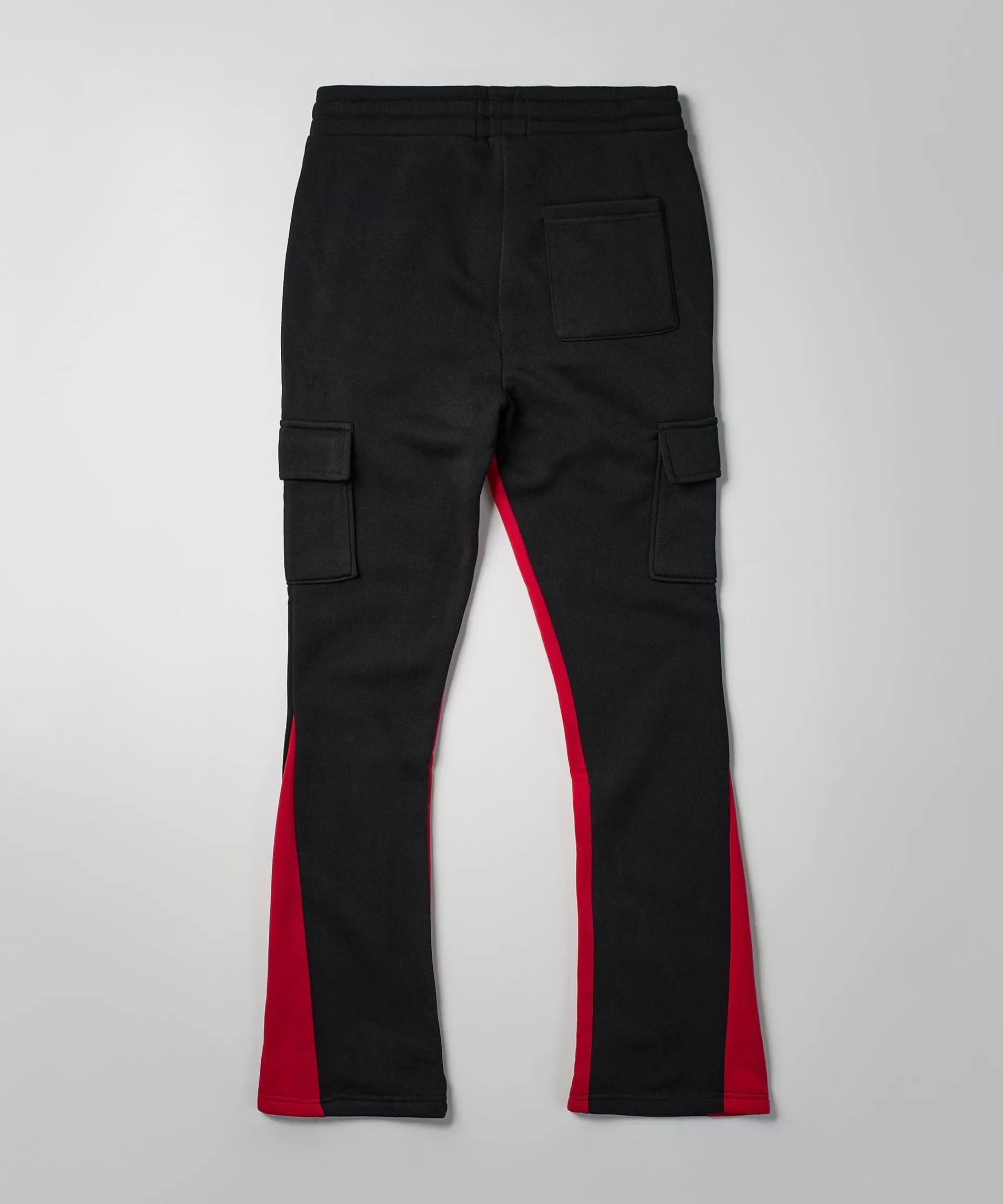 Cheap Flare Fleece Sweatpants - Black And Red Sweatpants