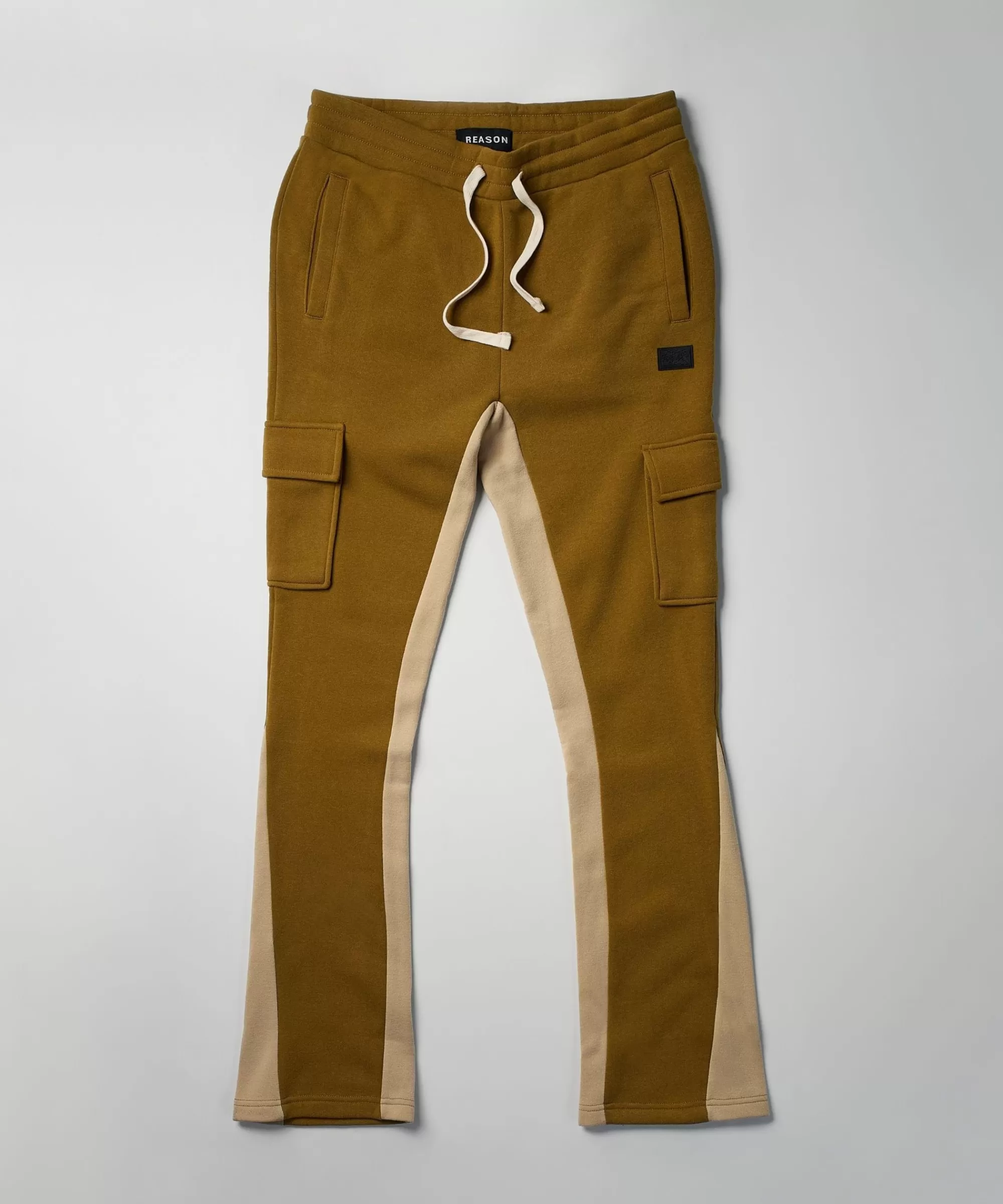 Discount Flare Fleece Sweatpants - Khaki Sweatpants