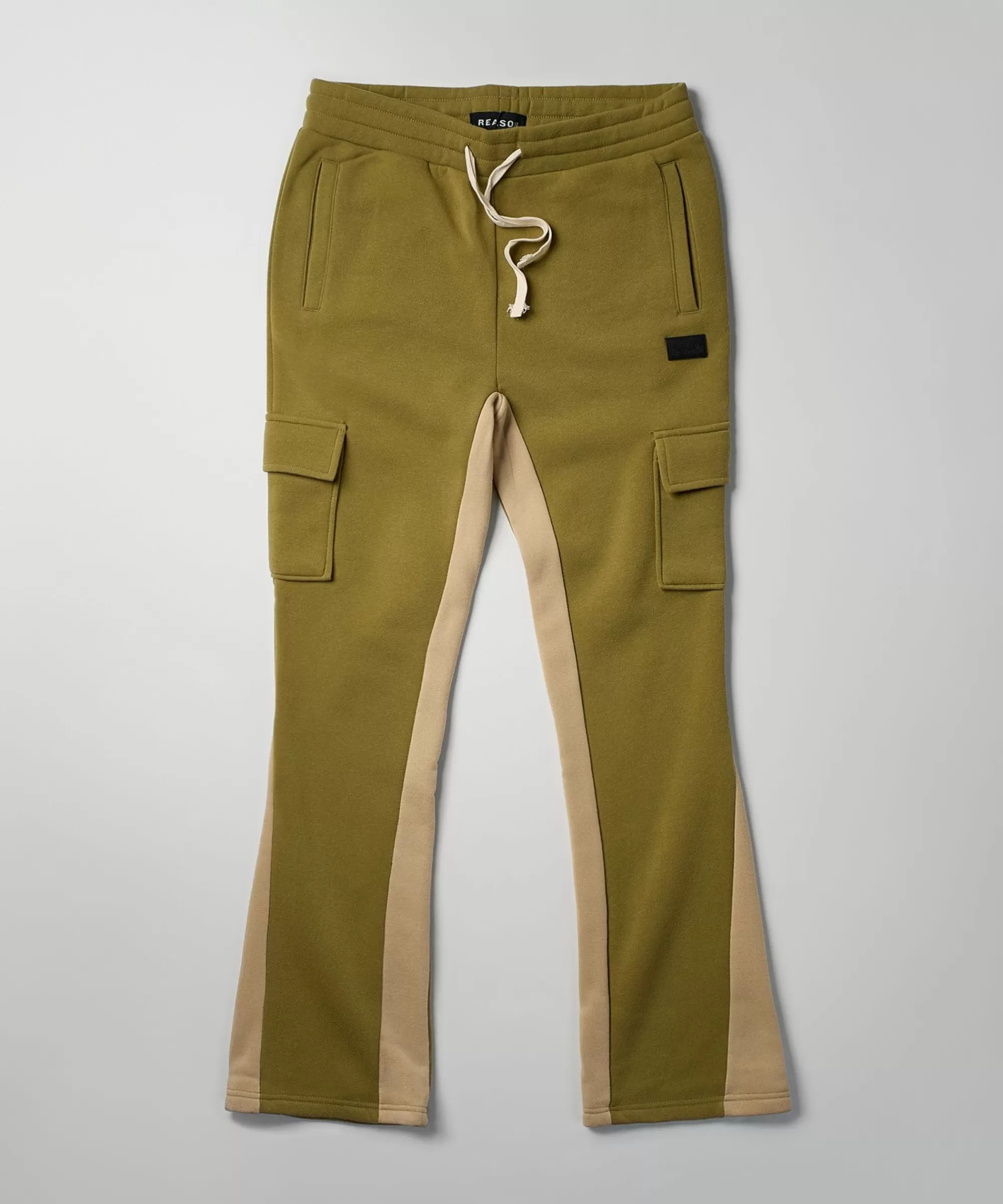 Shop Flare Fleece Sweatpants - Olive Green Sweatpants