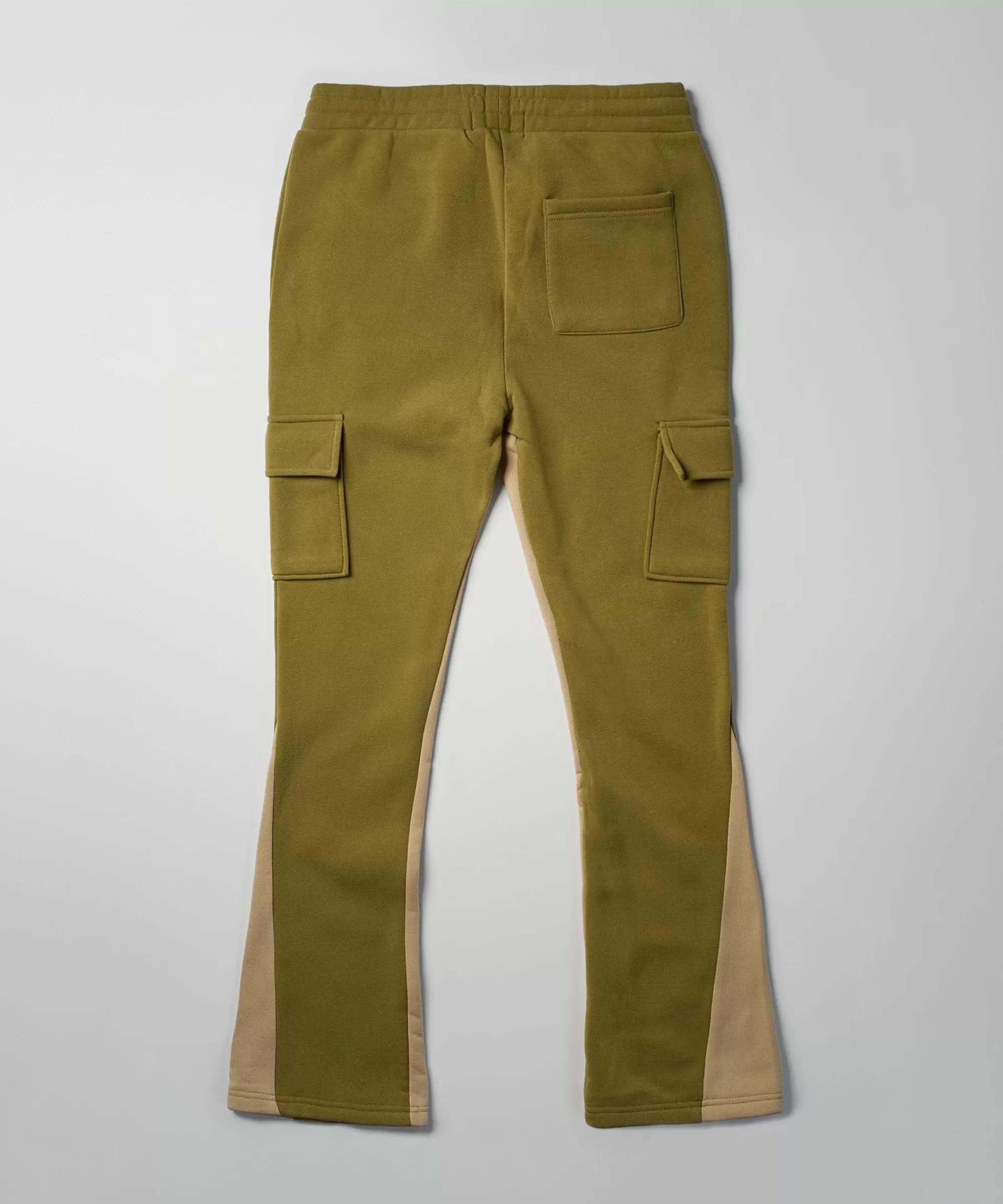 Shop Flare Fleece Sweatpants - Olive Green Sweatpants