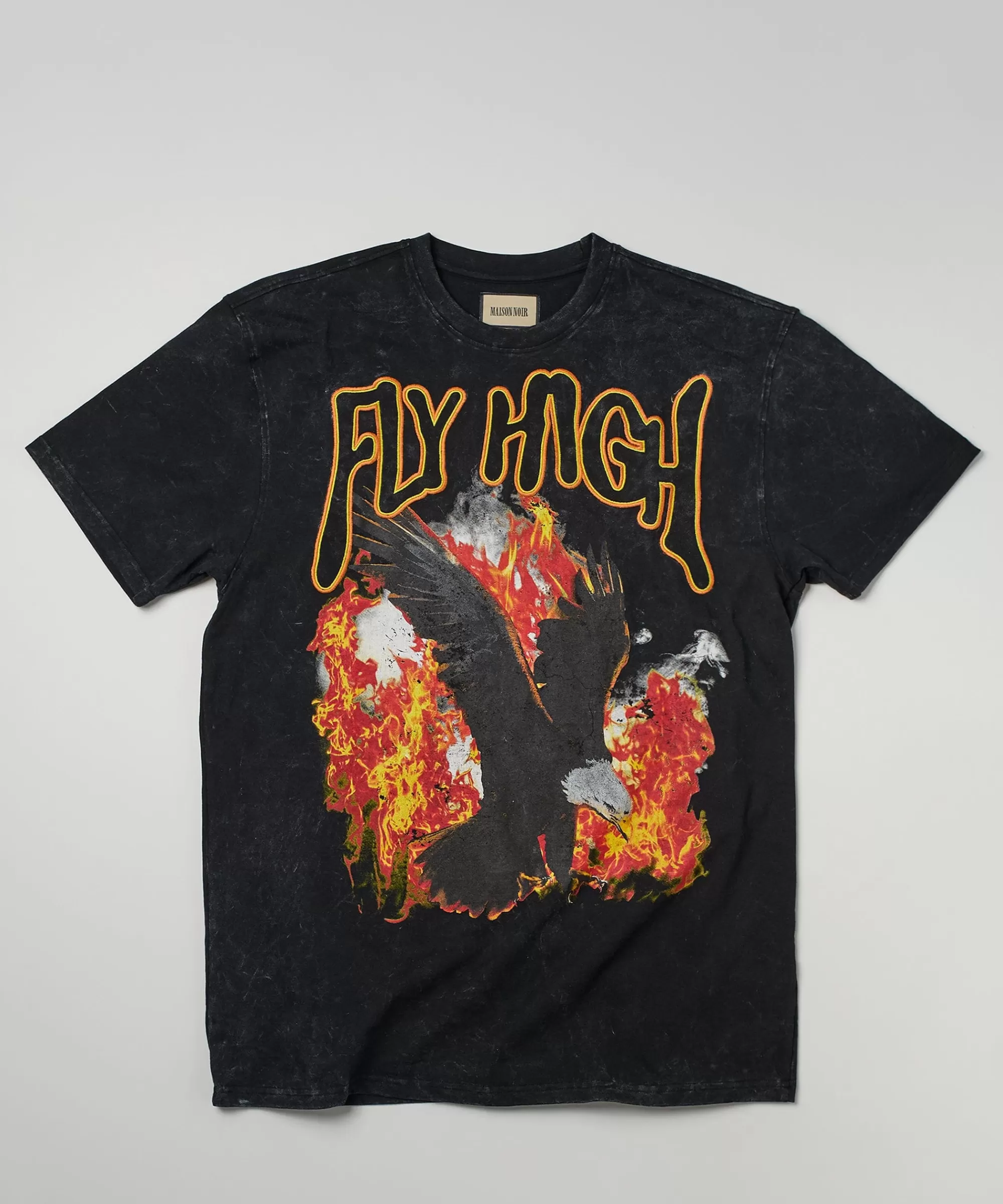 Discount Fly High Short Sleeve Tee - Black Graphic Tees