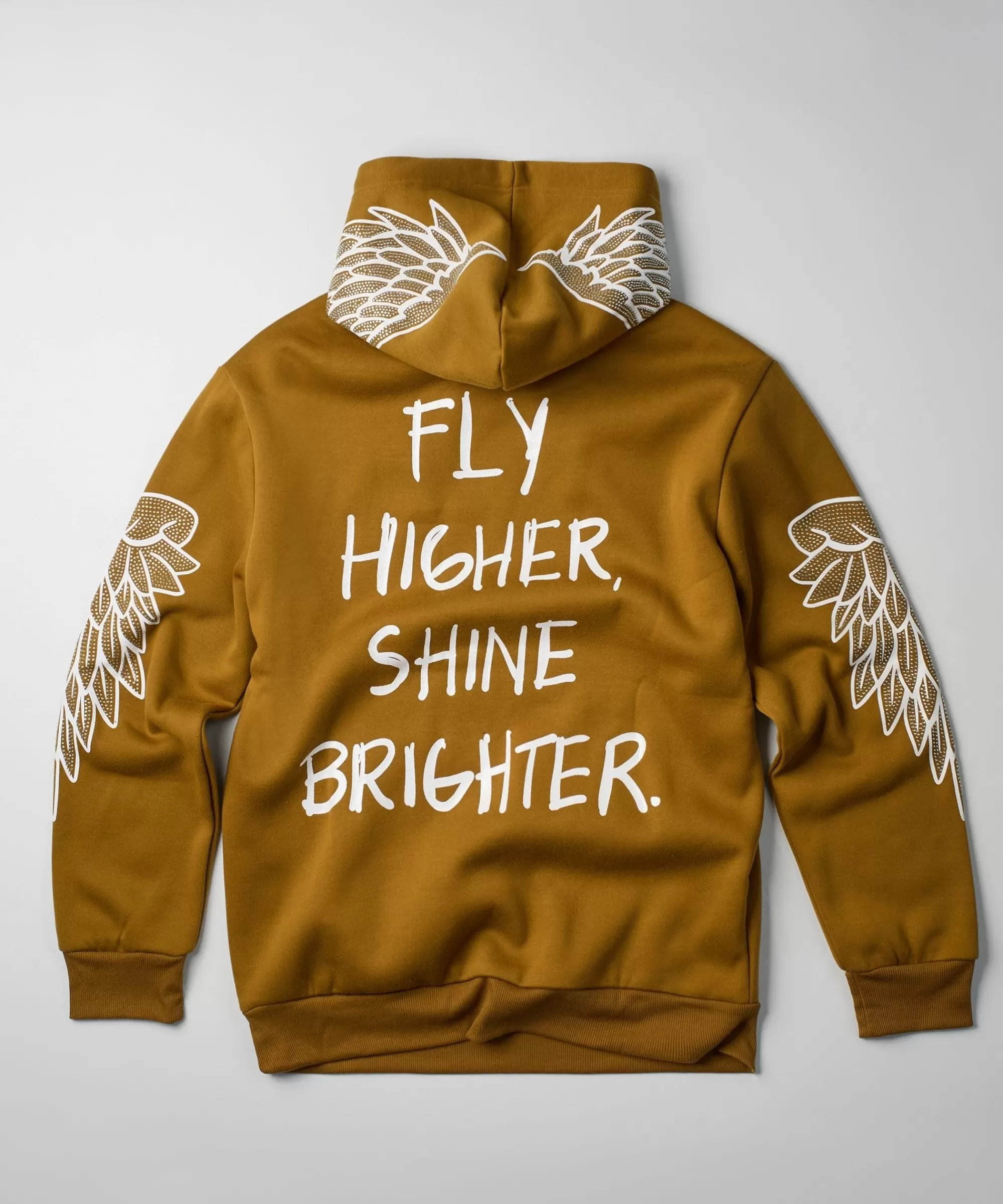 Discount Fly Higher Rhinestone Hoodie - Olive Green Hoodies | Hoodies