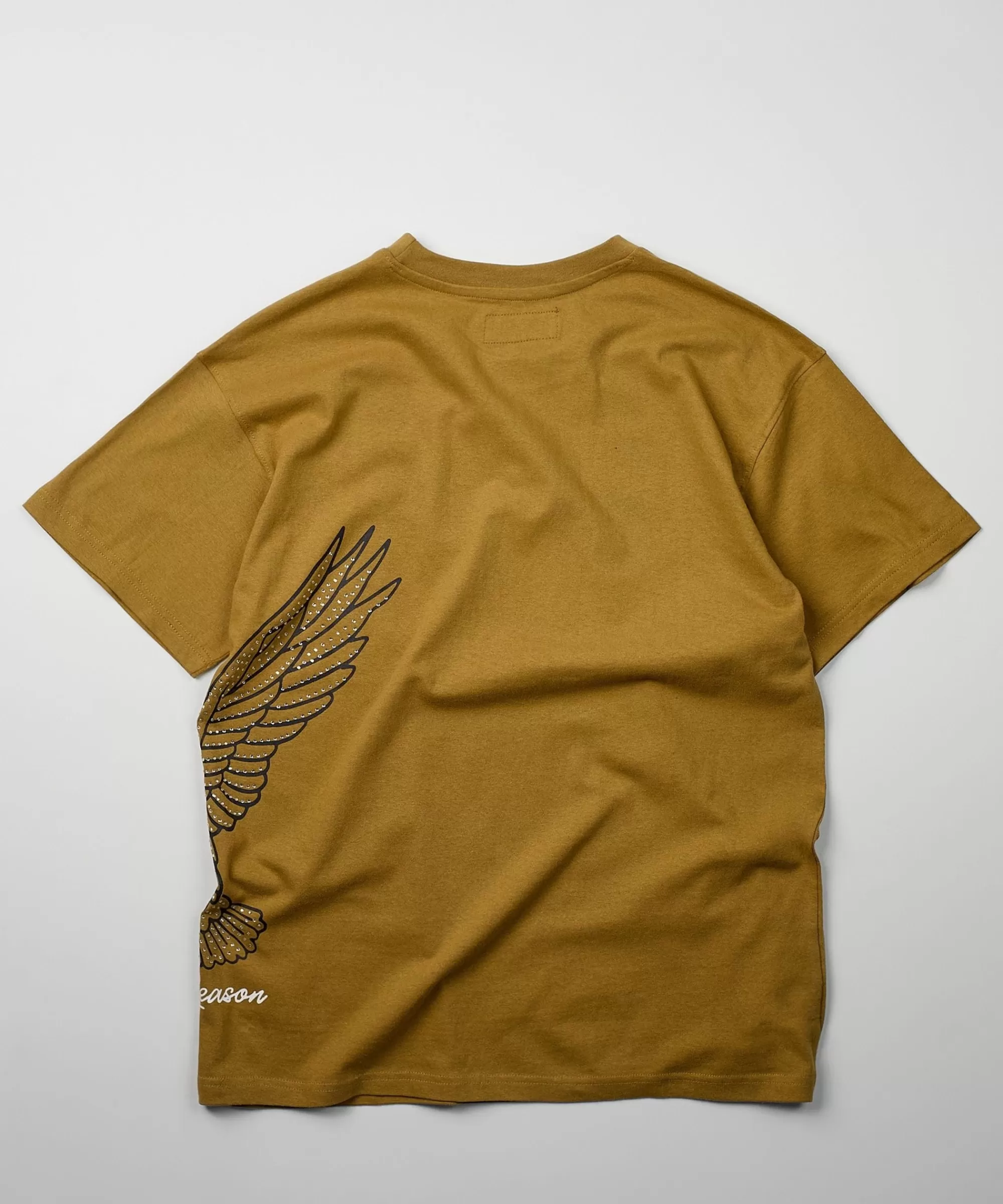 Flash Sale Fly Higher Rhinestone Short Sleeve Tee - Olive Green Graphic Tees