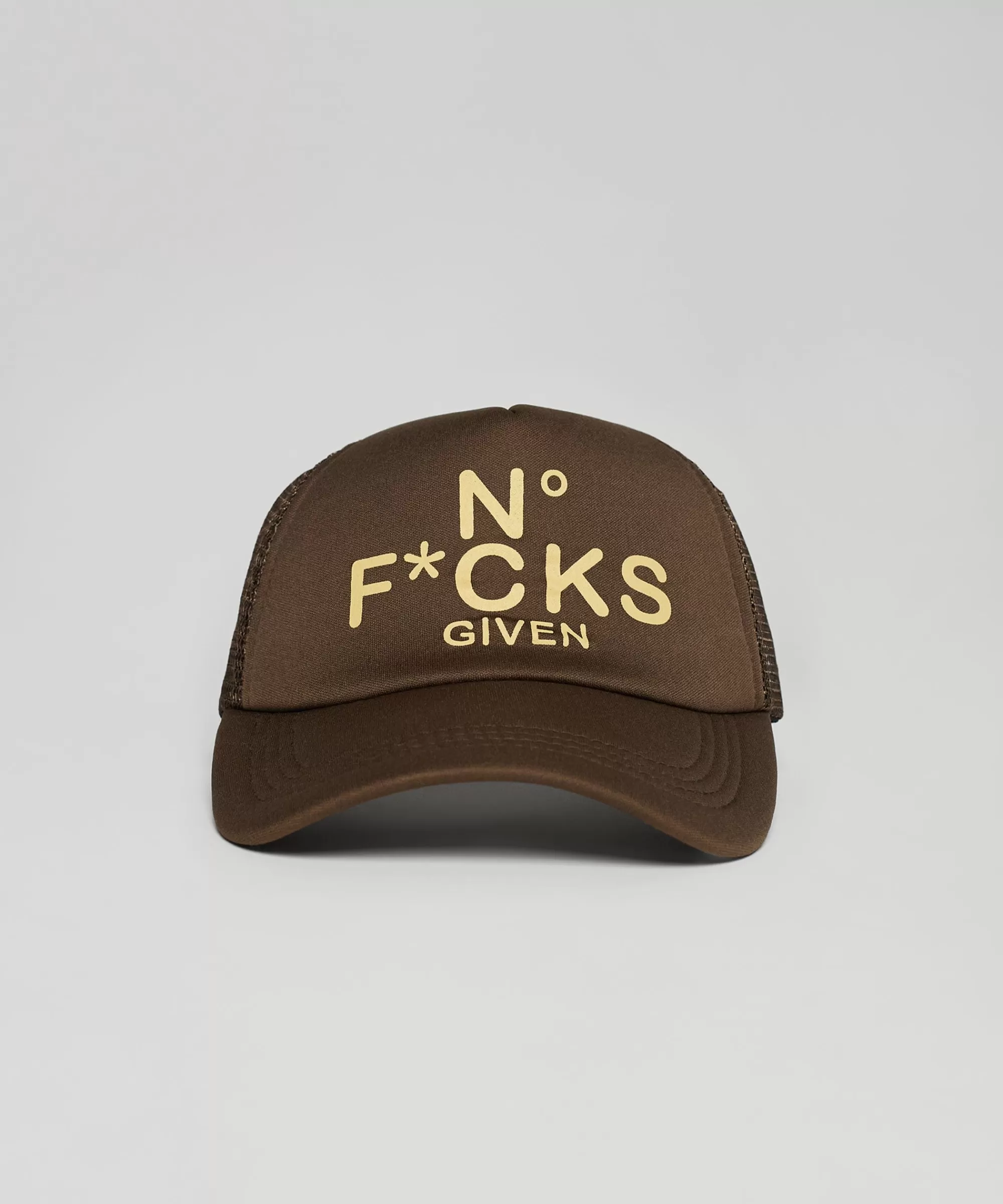 Cheap Given Print Trucker Hat - Brown Hats