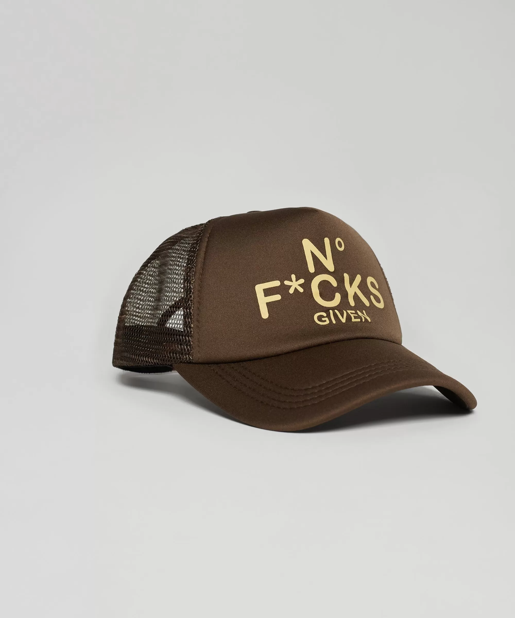 Cheap Given Print Trucker Hat - Brown Hats