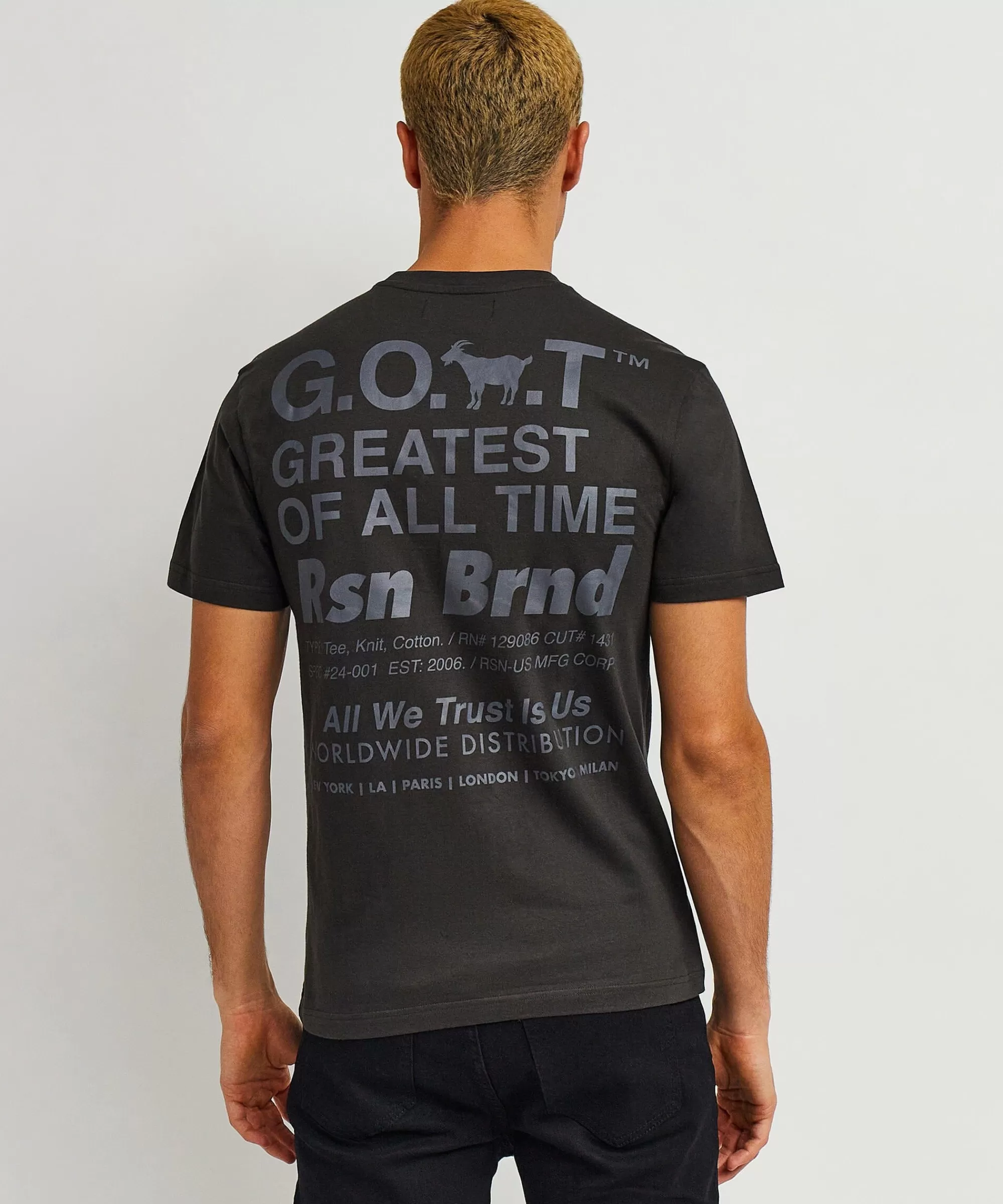 Cheap Goat Utility Stretch Tech Nylon Cargo Short Sleeve Tee Shirt - Black Graphic Tees