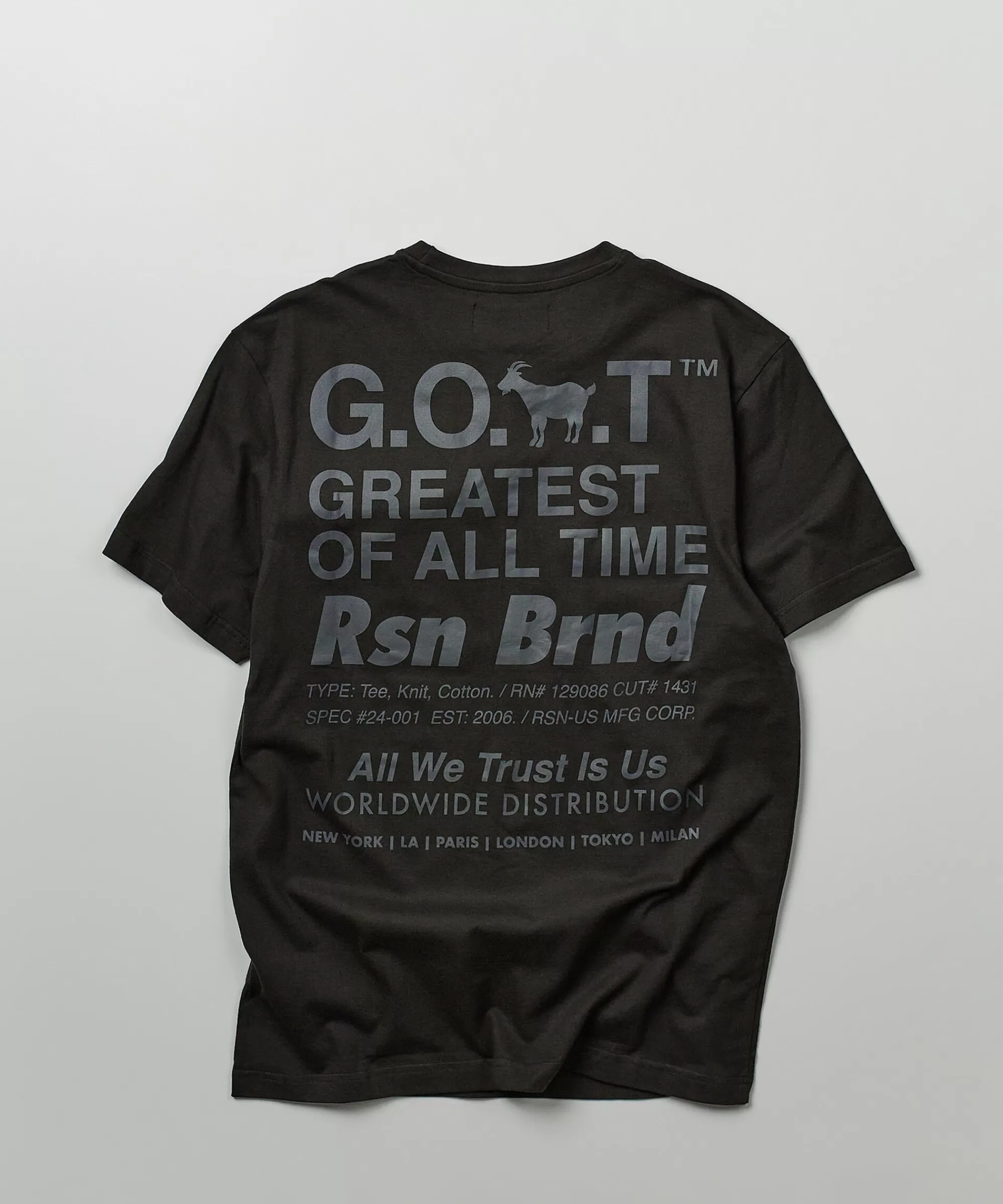 Cheap Goat Utility Stretch Tech Nylon Cargo Short Sleeve Tee Shirt - Black Graphic Tees