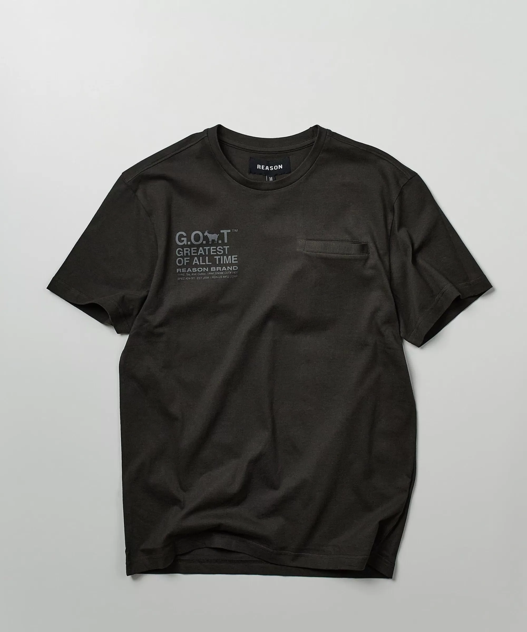 Cheap Goat Utility Stretch Tech Nylon Cargo Short Sleeve Tee Shirt - Black Graphic Tees