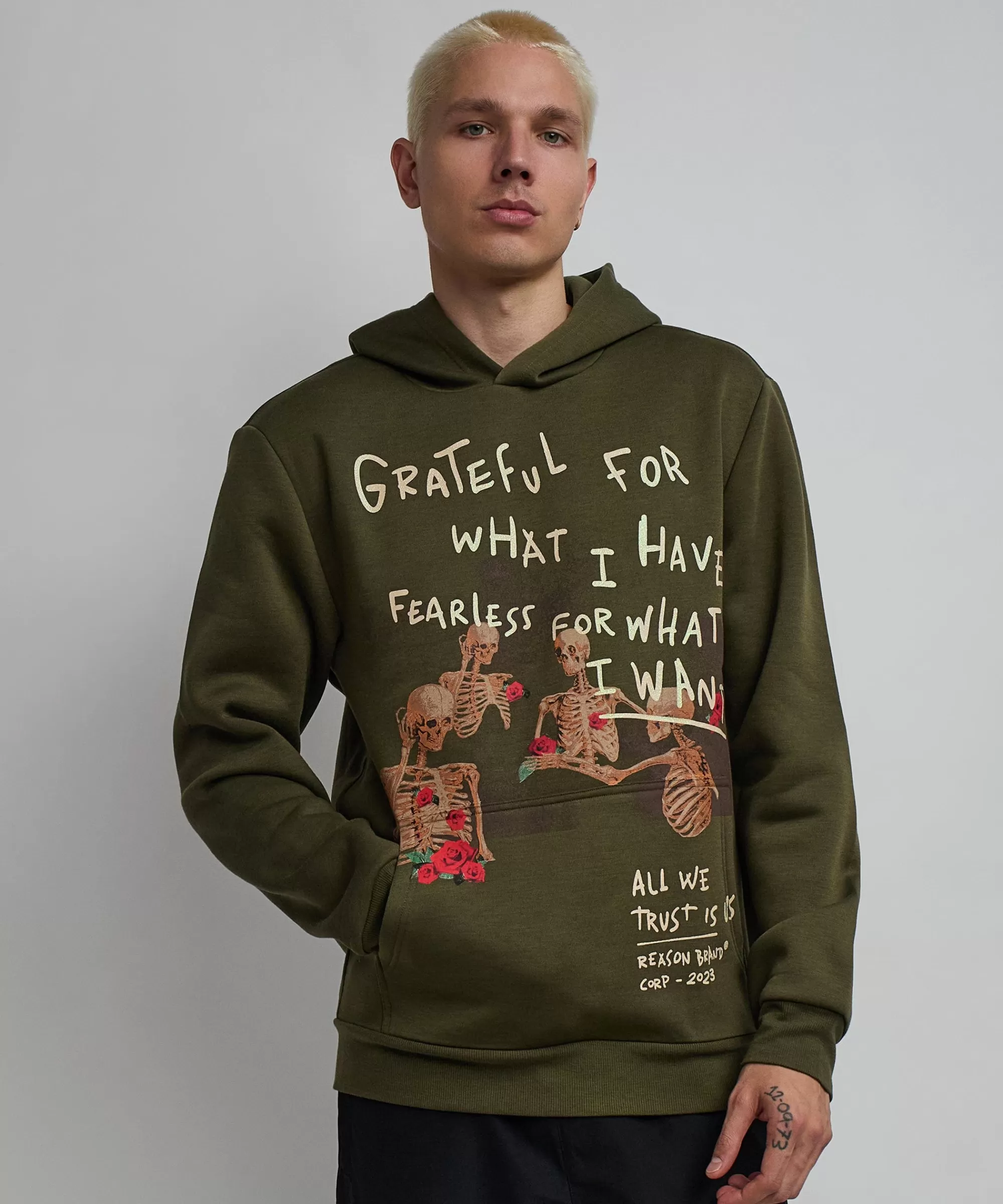 Best Grateful Roses Hoodie - Olive Green Hoodies | Hoodies