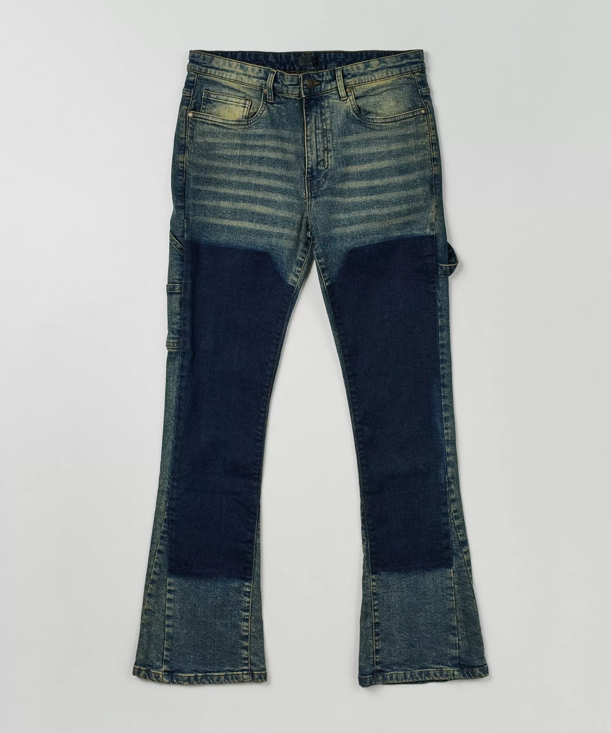 Online Greater Fifth Carpenter Flare Denim Jeans - Medium Blue Denim Jeans | Shop All Bottoms