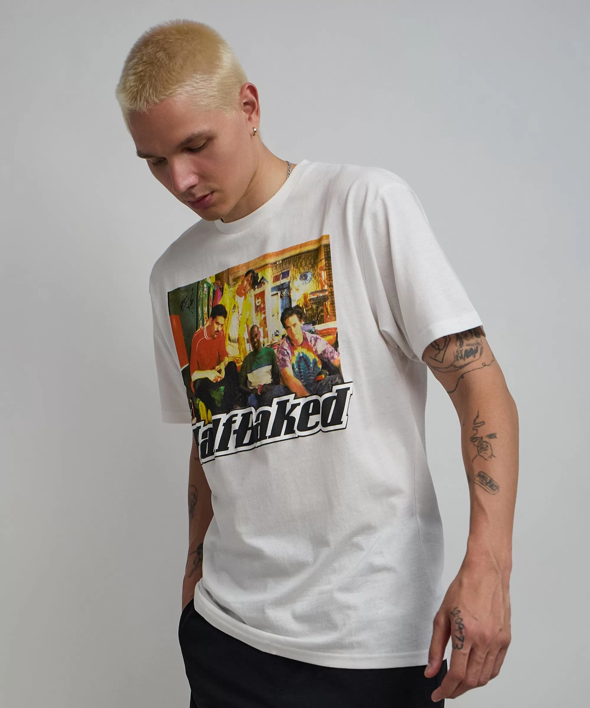 Outlet Half Baked Couch Short Sleeve Tee - White Graphic Tees