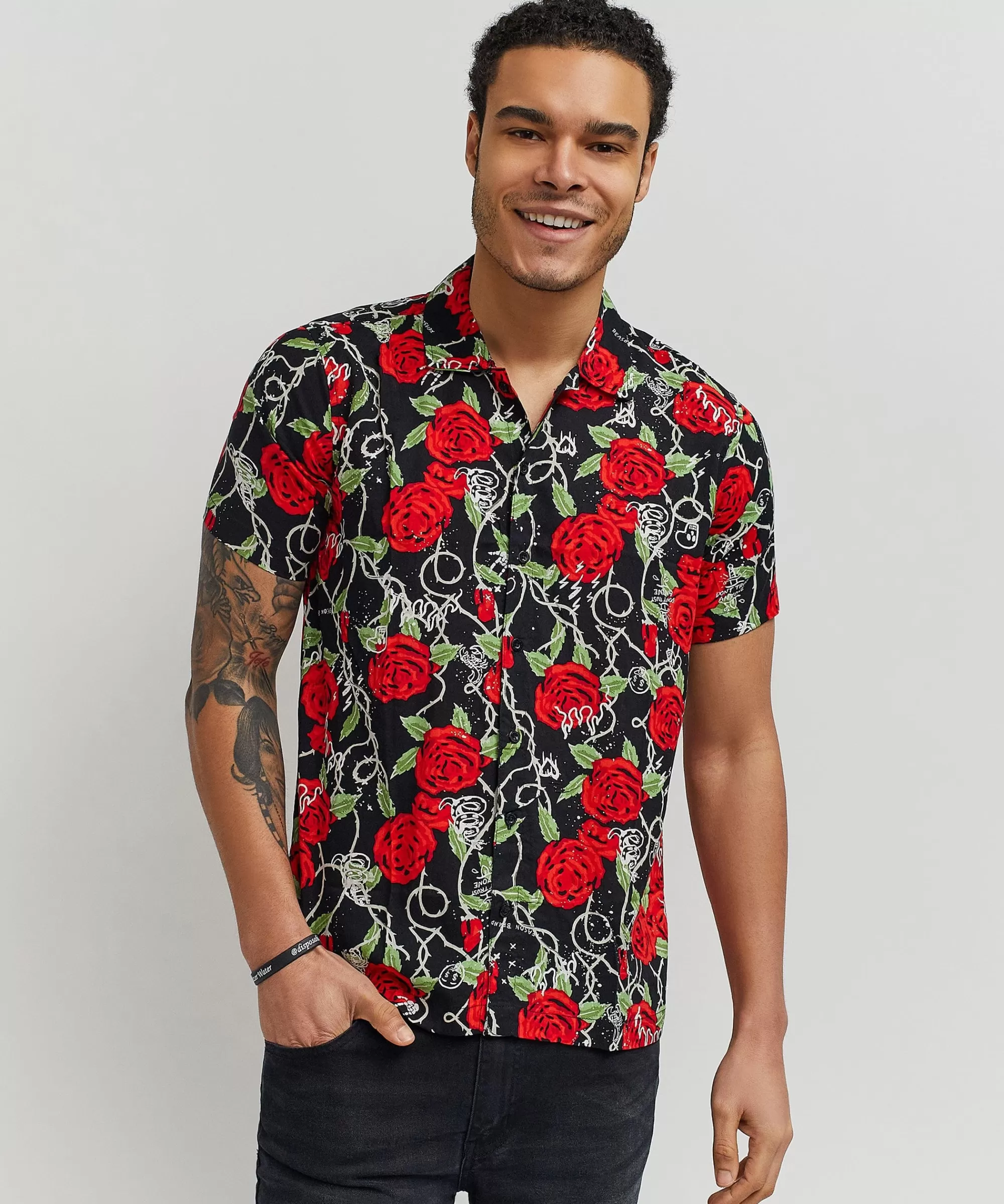 Best Sale Harper Rose Allover Print Short Sleeve Shirt Button Downs