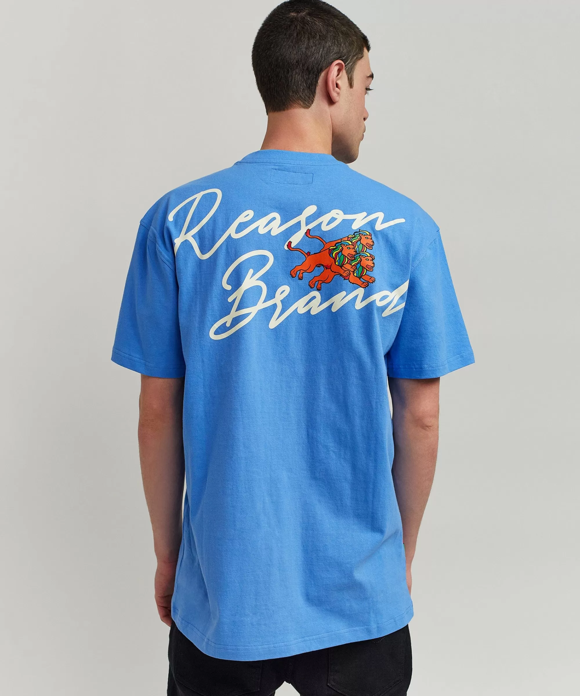 Online Heart Broken Short Sleeve Tee - Blue Graphic Tees